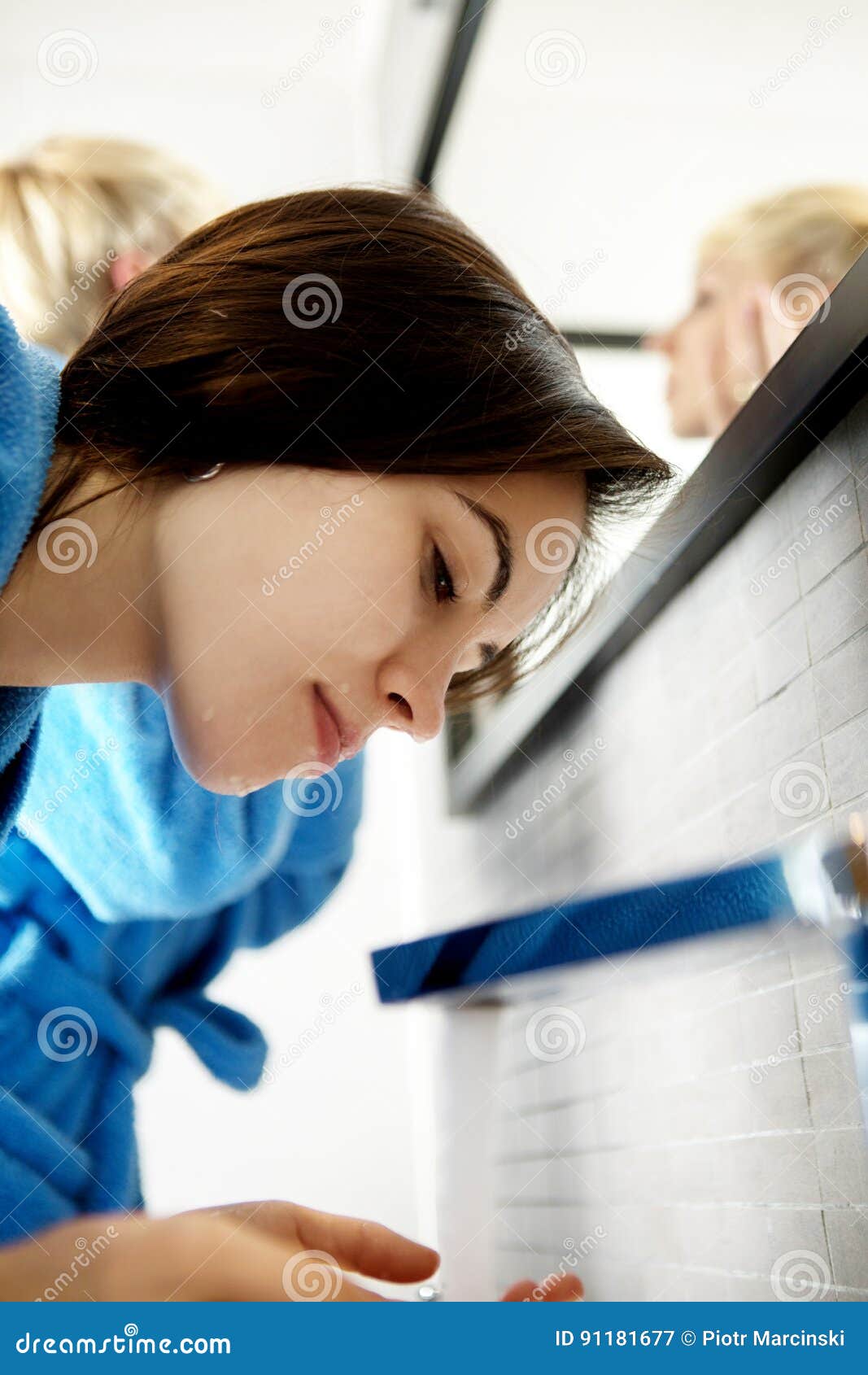 Woman Cleansing Face before Shower Stock Image Image of female, lgbt