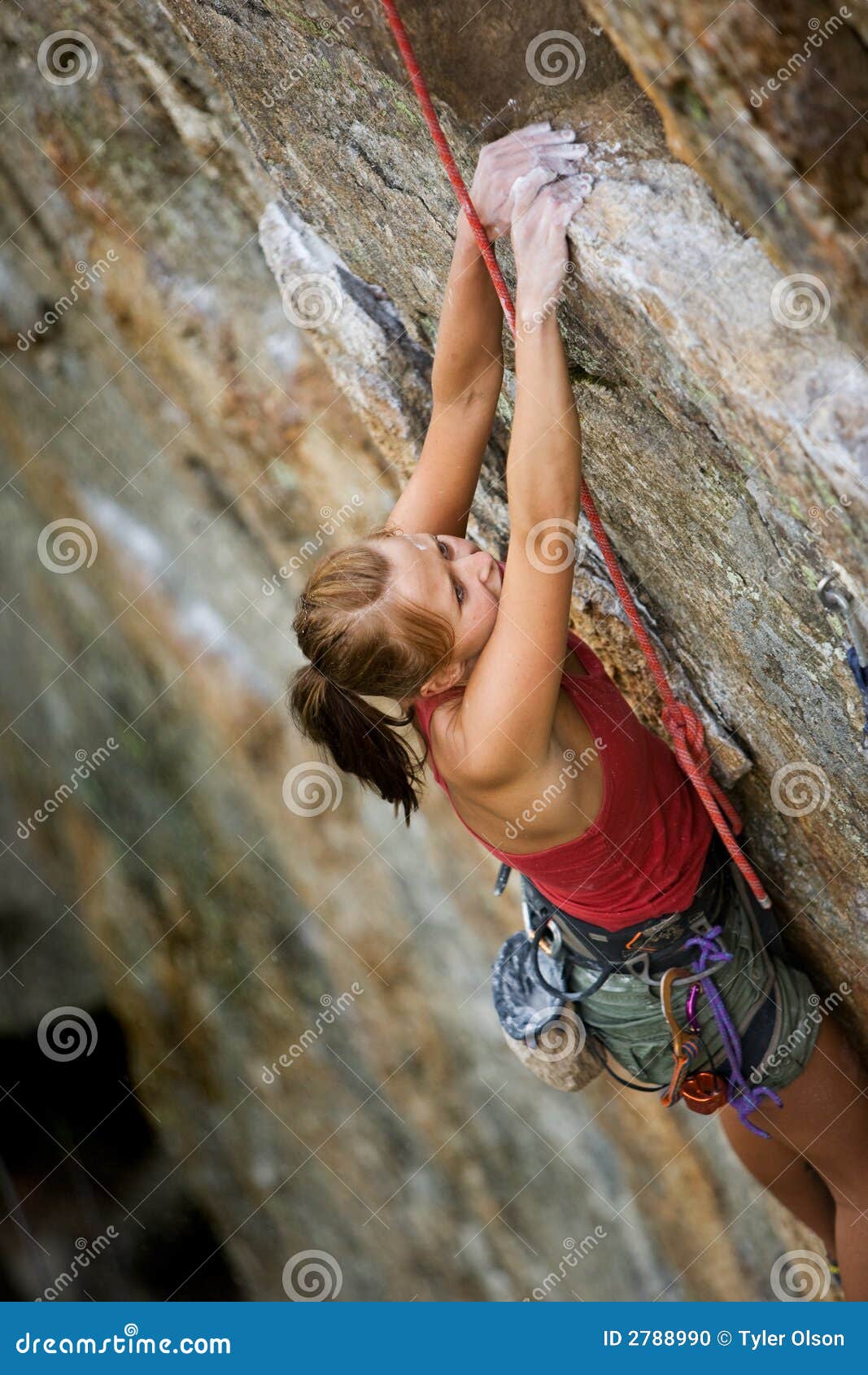 Woman Climber stock photo. Image of clip, brave, climb 2788990