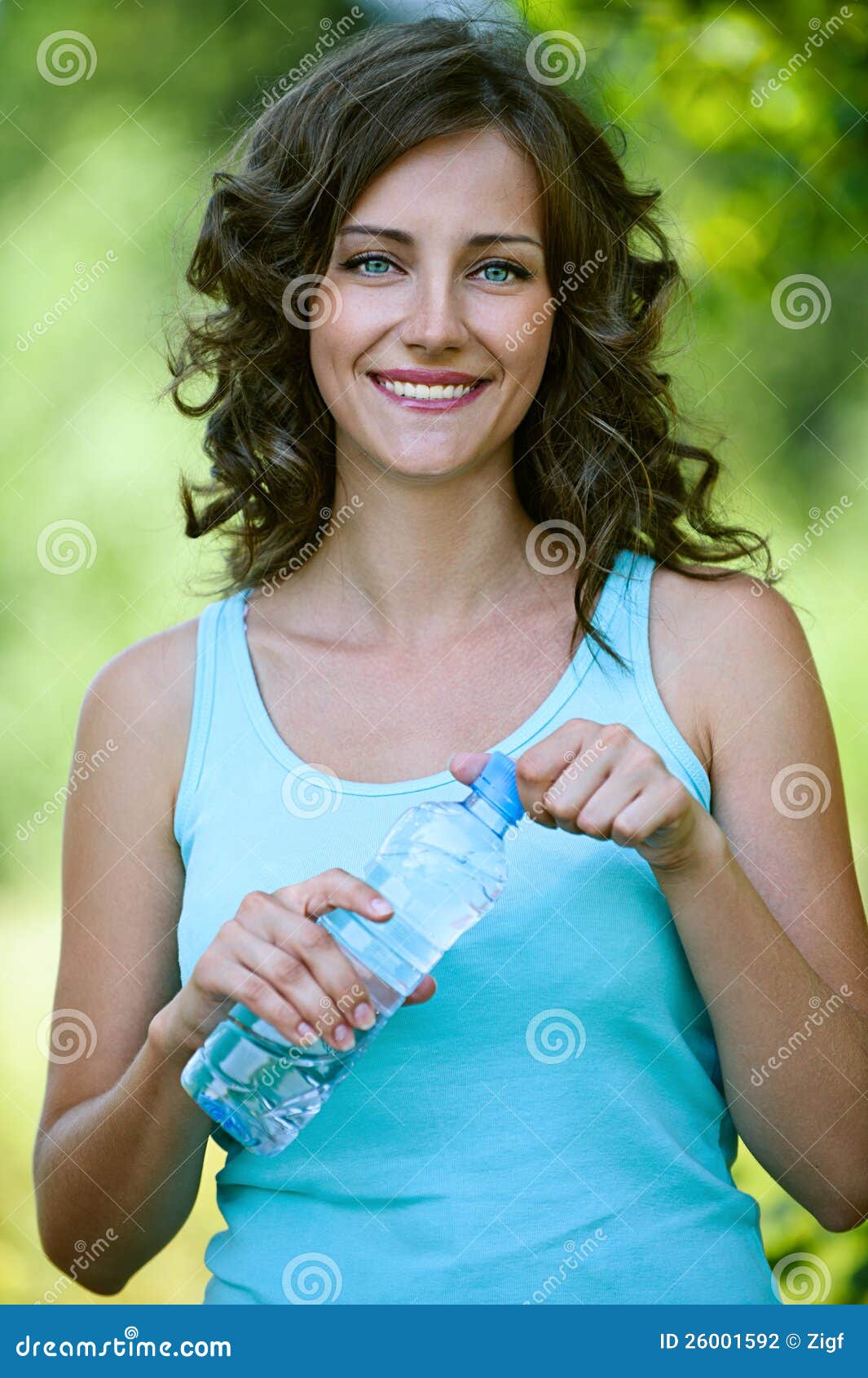 Woman Closeup Holding Bottle Stock Photo Image of holding, nature