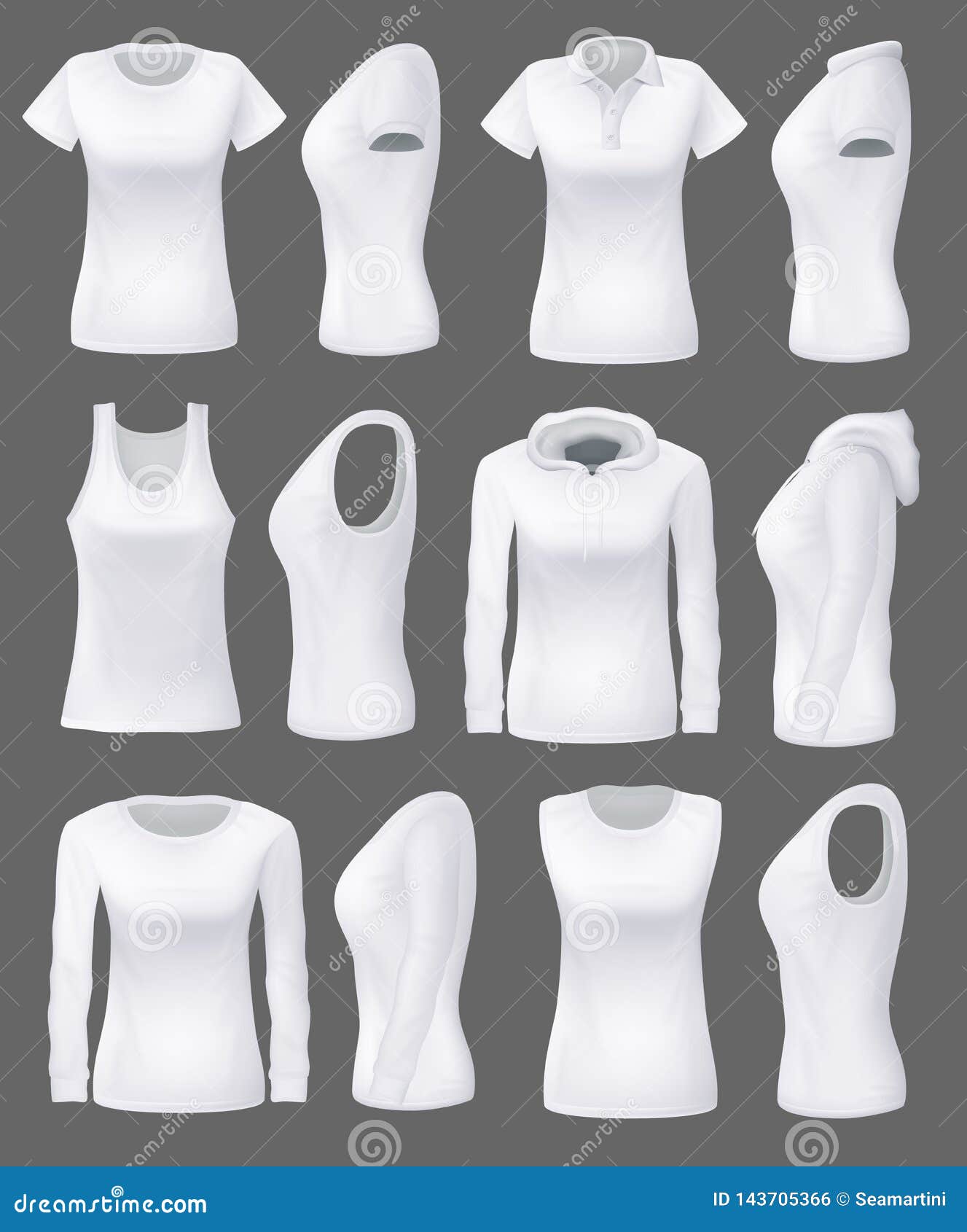 Download Woman Clothing Mockup Models, White Sport Shirts Stock ...