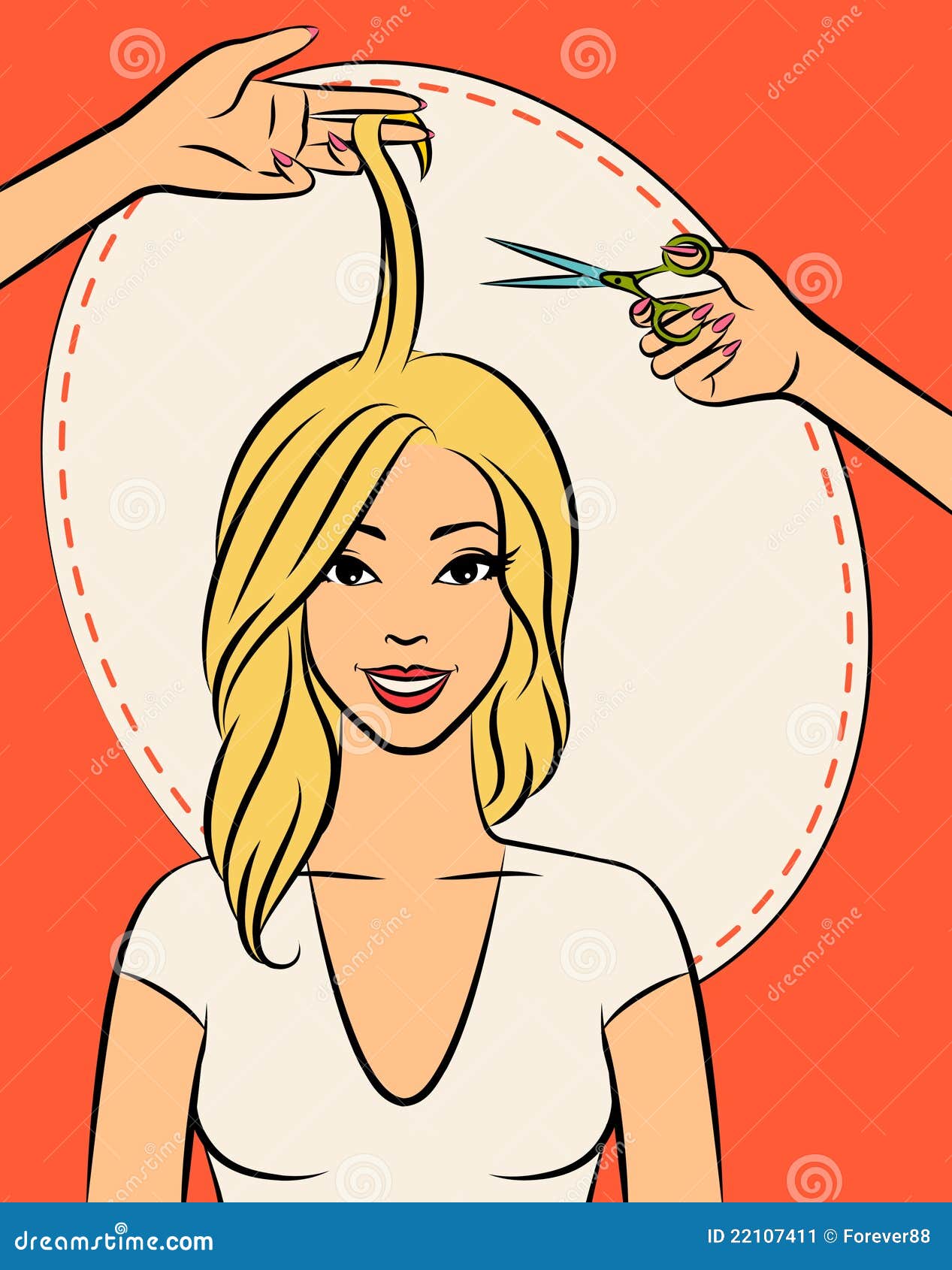 Woman with coiffure stock vector. Illustration of fashion - 22107411, image size:1267x1690