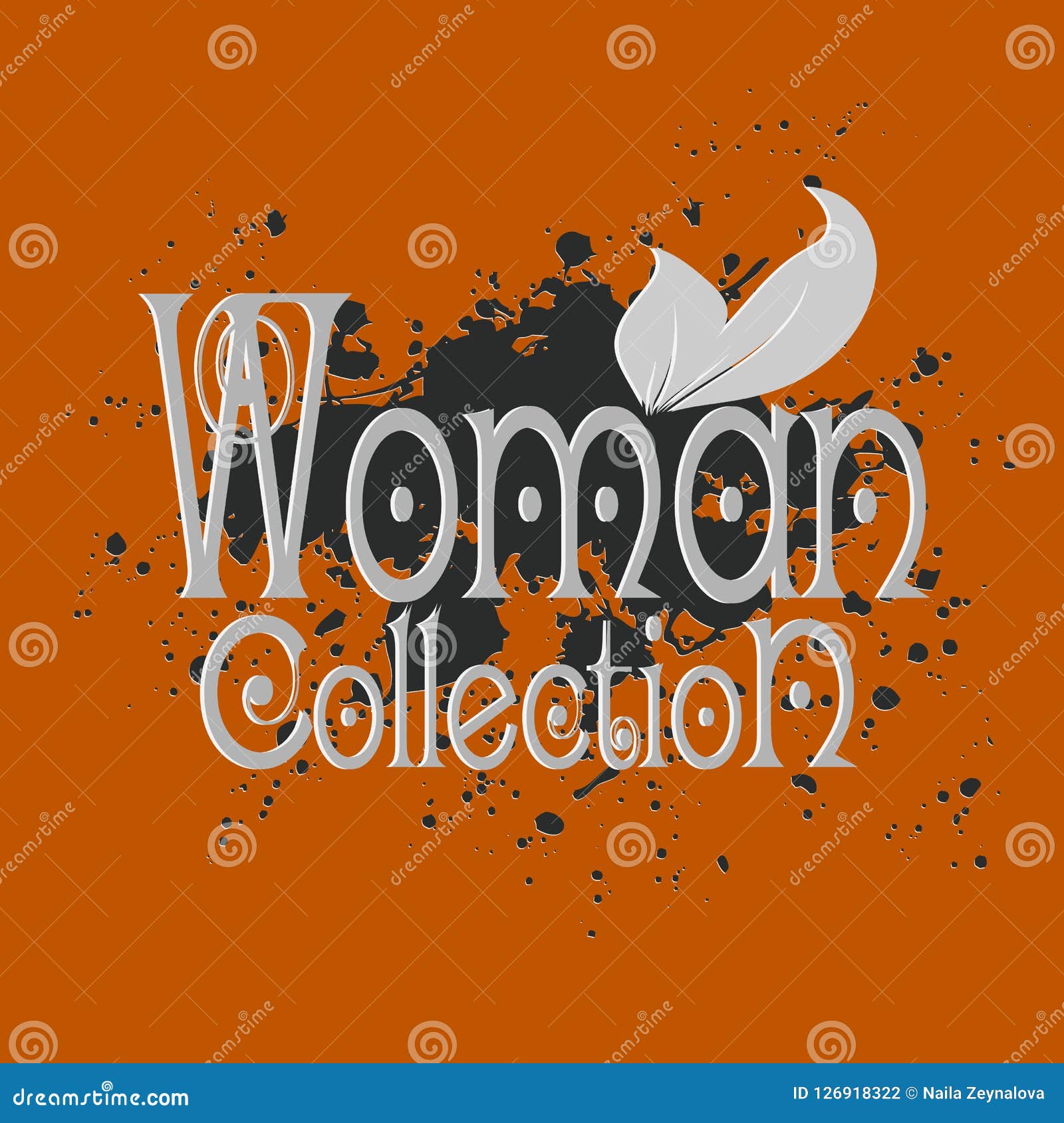 woman collection. decorative inspiracion 3d lettering. modern sp