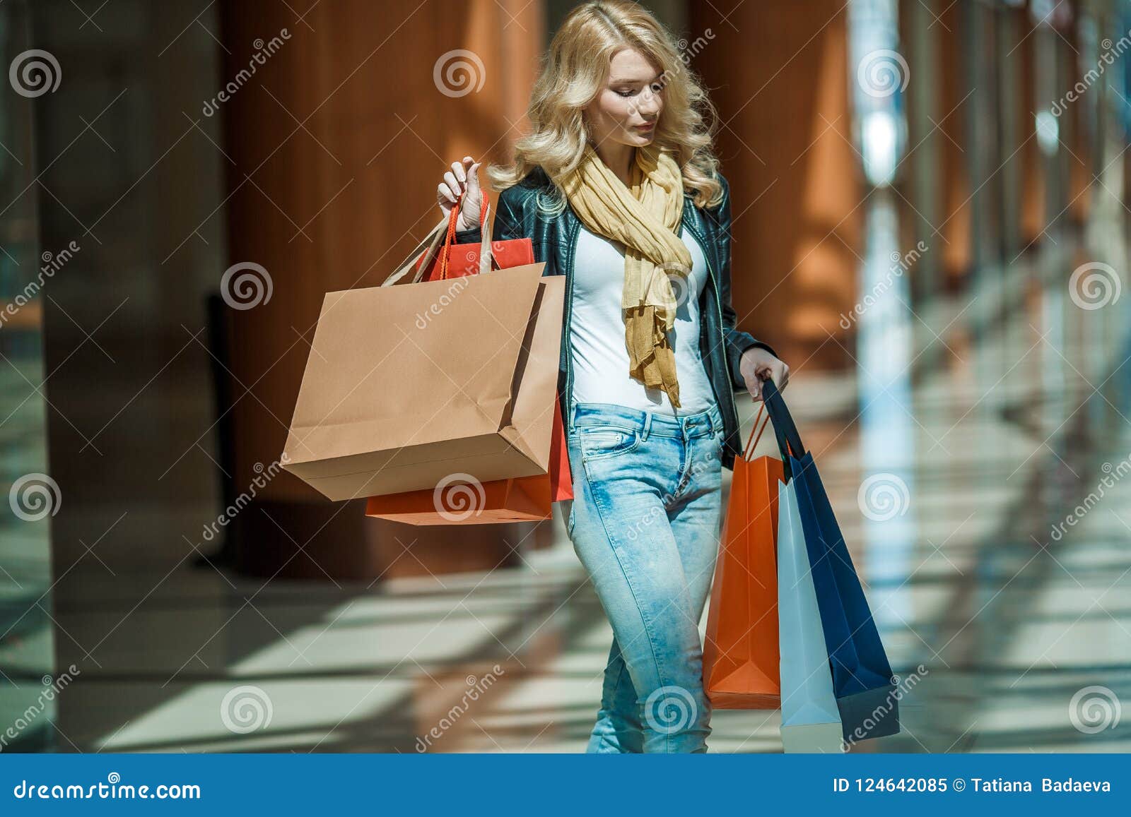 Woman with Colorful Shopping Bags Stock Image - Image of fashion ...