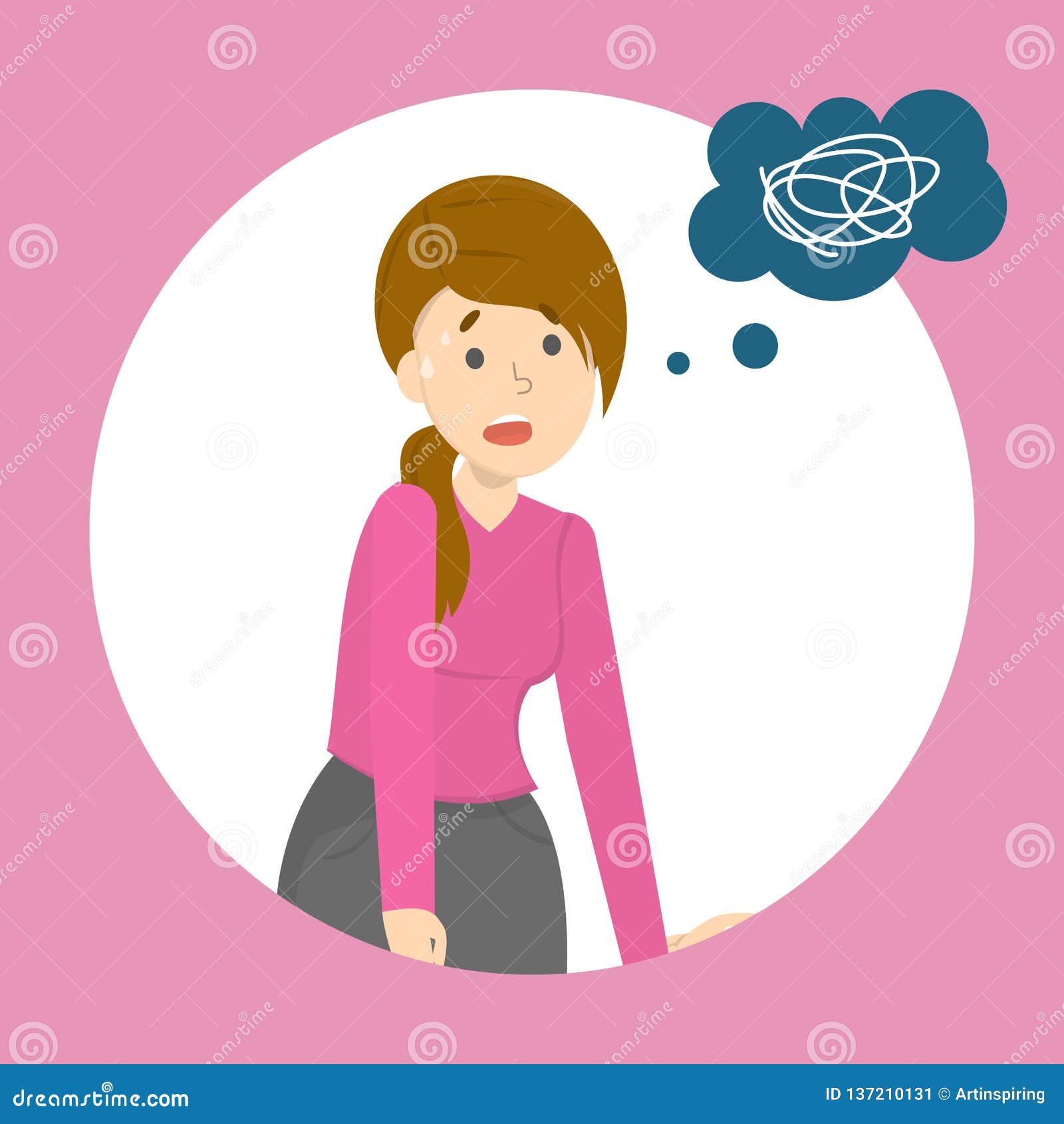 Woman is in Confusion. Hard Decision Making Stock Vector - Illustration of direction, problem: 137210131 Woman is in Confusion. Hard Decision Making Stock Vector - Illustration of direction, problem: 137210131