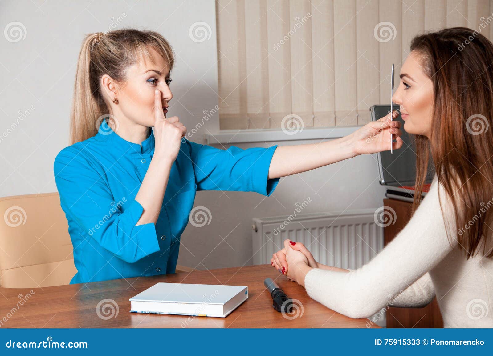 Woman On The Consultation At The Clinic Stock Image Image Of