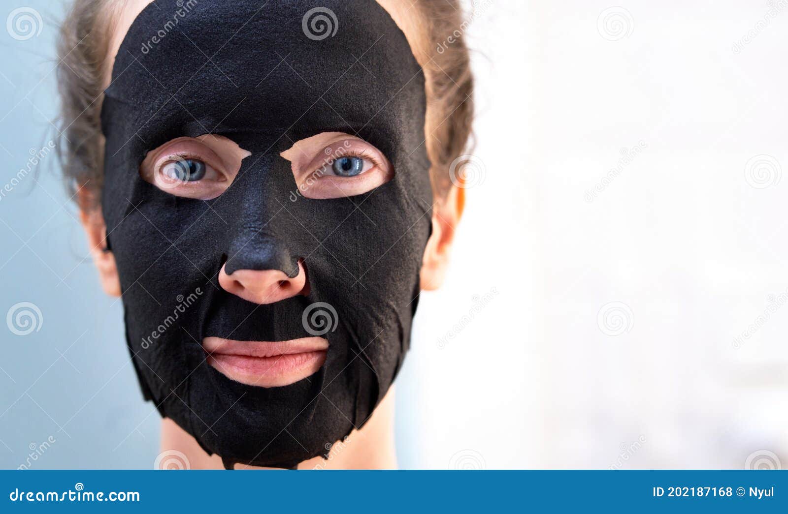Woman in Cosmetic Beauty Mask Skin Care Stock Photo - Image of ...