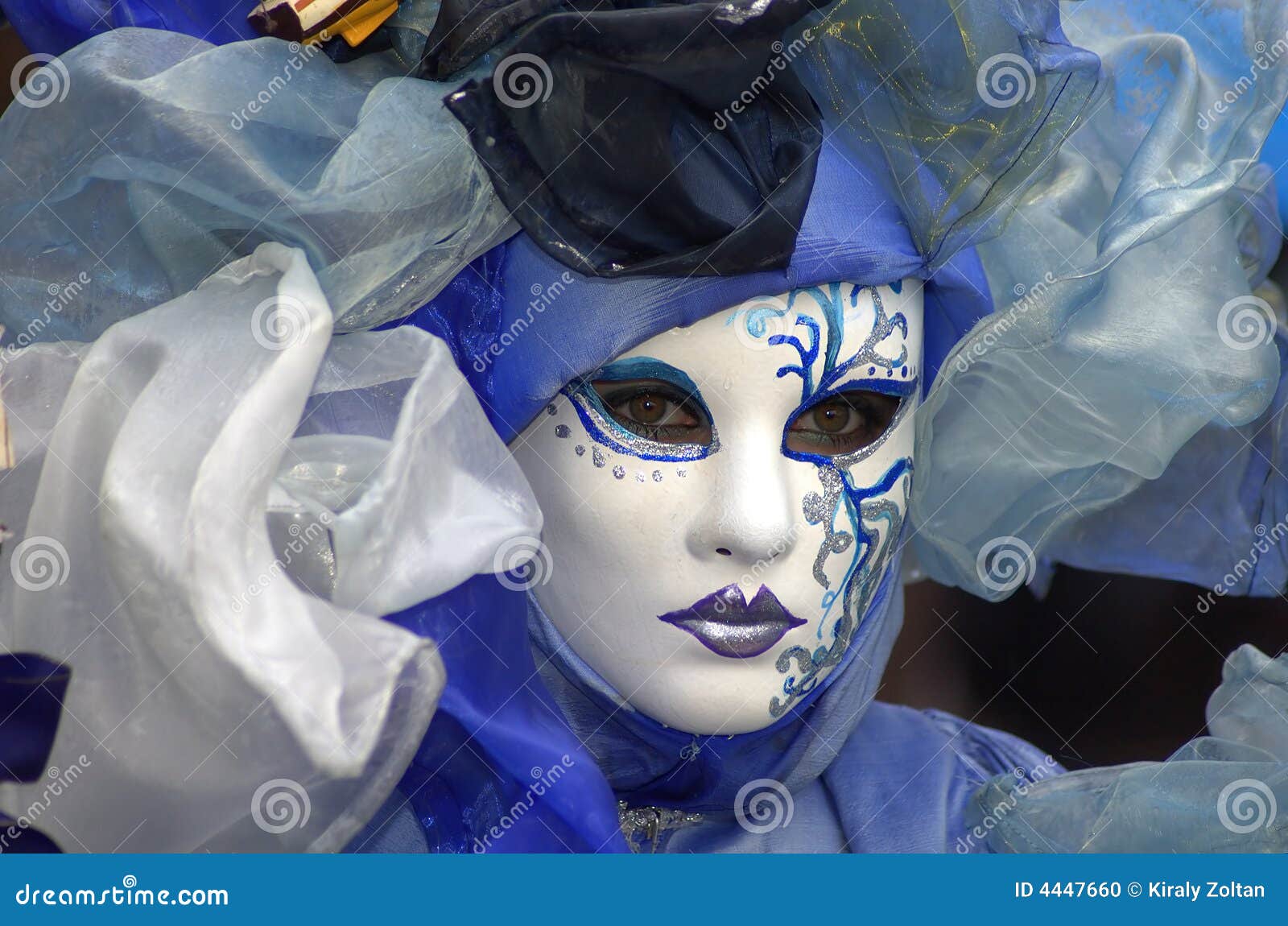 Woman In Costume & Mask RoyaltyFree Stock Image