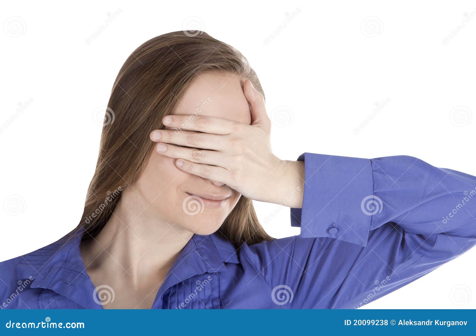 Woman Covered Eyes with Her Hands Stock Photo Image of health, hands