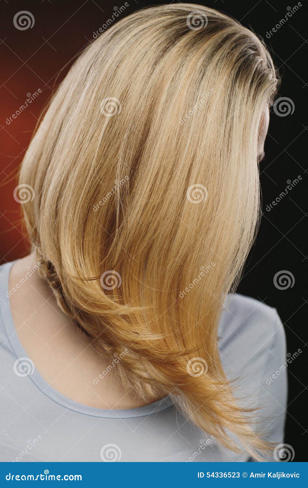 Woman Covering Her Face with Her Blond Hair Stock Image - Image of shiny,  mystique: 54336523