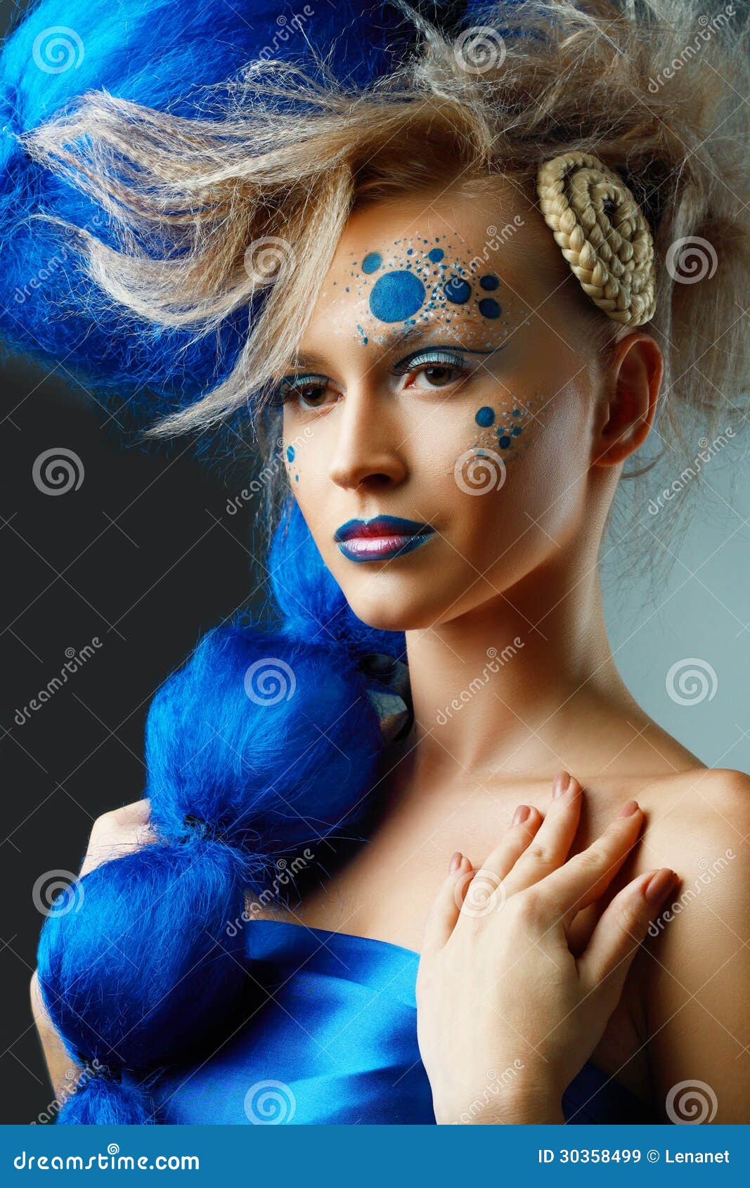 Woman With Creative Fantasy Hairstyle Royalty Free Stock Woman With Creative Fantasy Hairstyle Royalty Free Stock