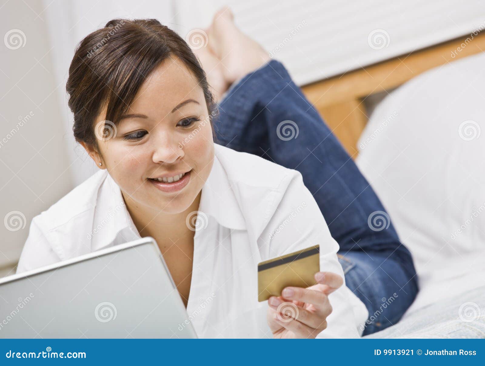 Woman with Credit Card stock image. Image of female, horizontal 9913921
