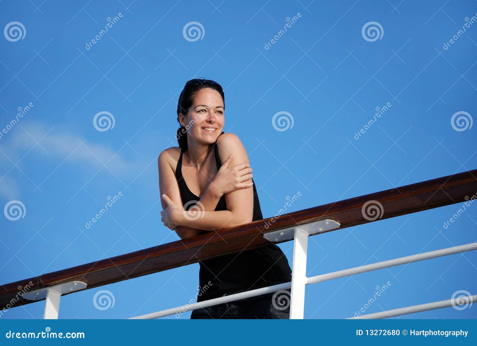 Woman on cruise ship stock photo. Image of view, hispanic 13272680