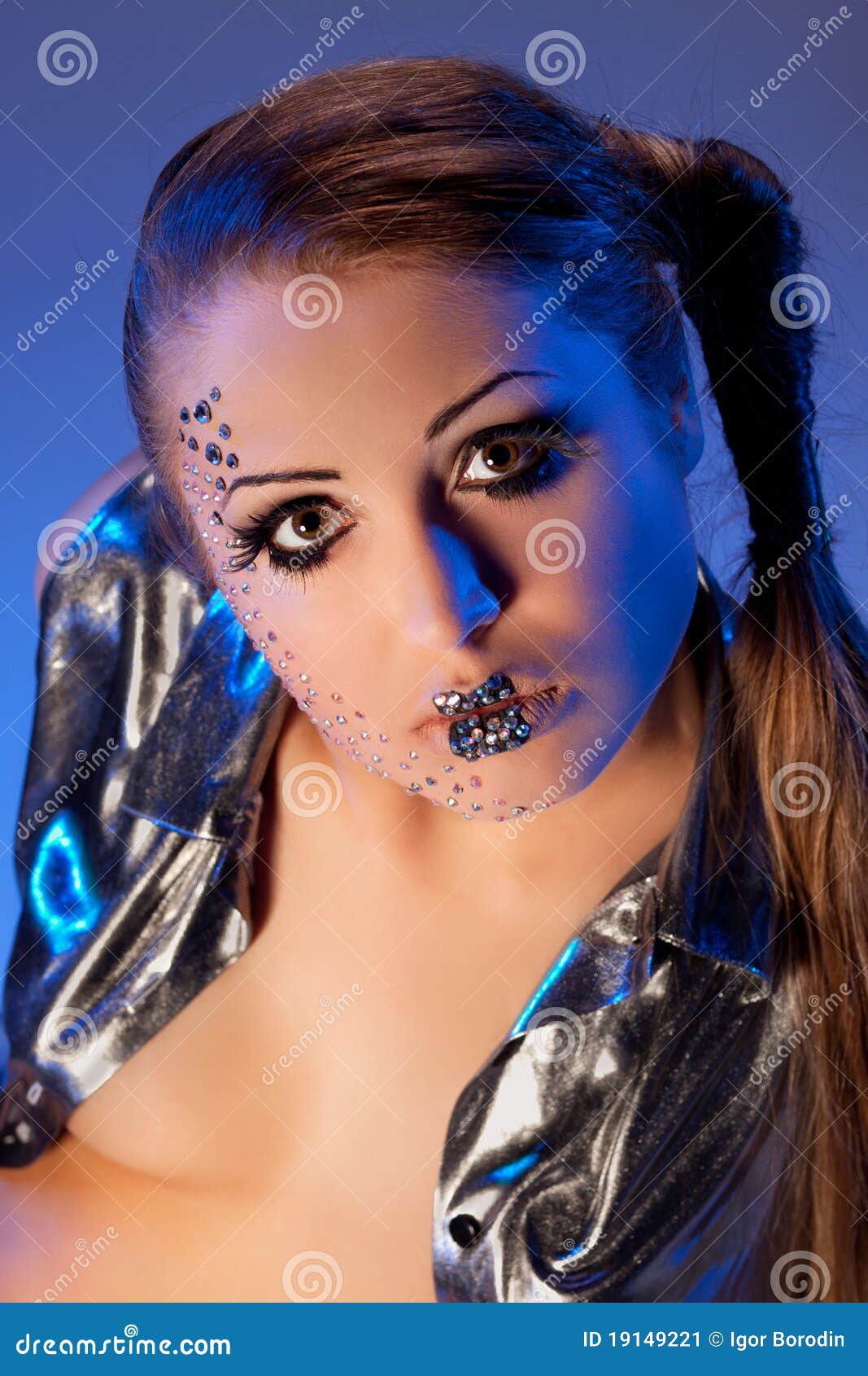 Woman With Crystal Glamour Stock Image - Image: 19149221
