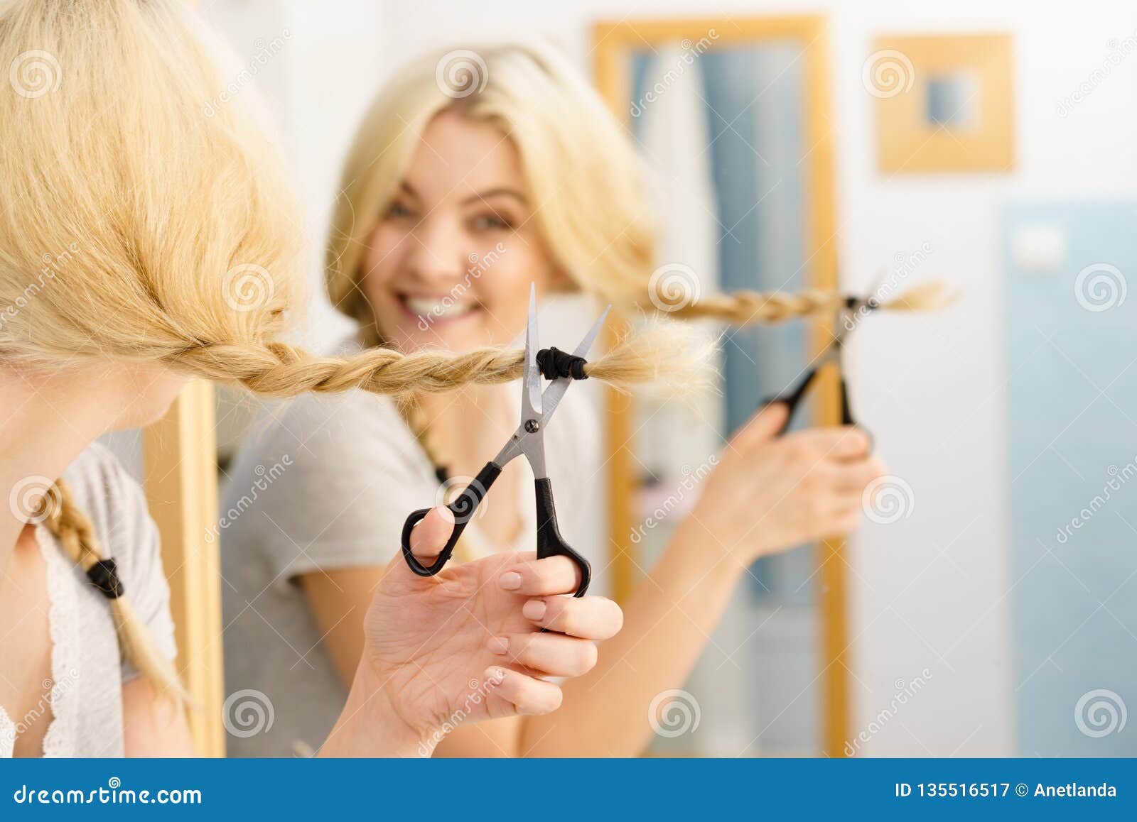 Blonde Tied Braids Long Hair