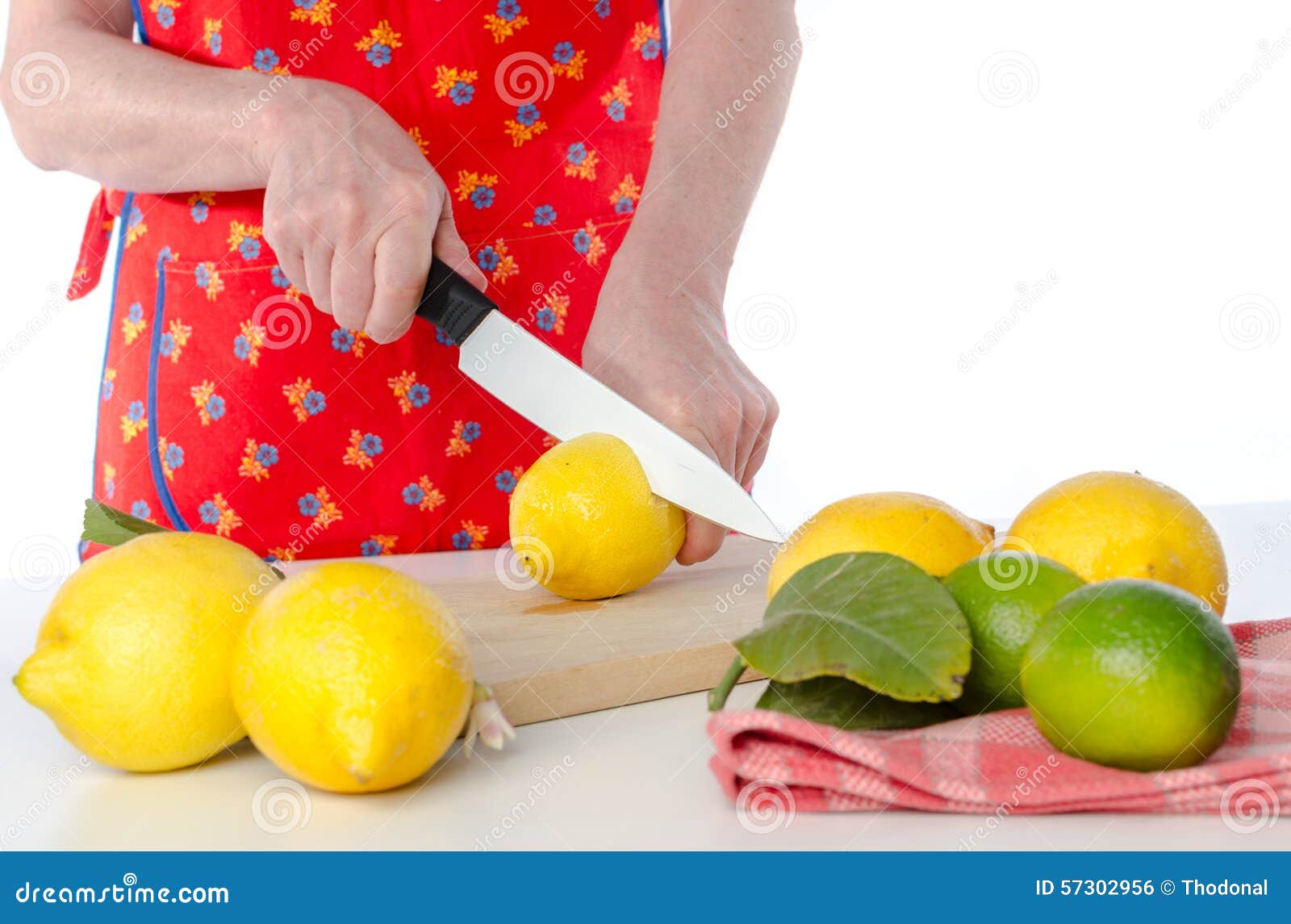 Woman Cutting a Lemon in Half Stock Photo Image of fresh, health