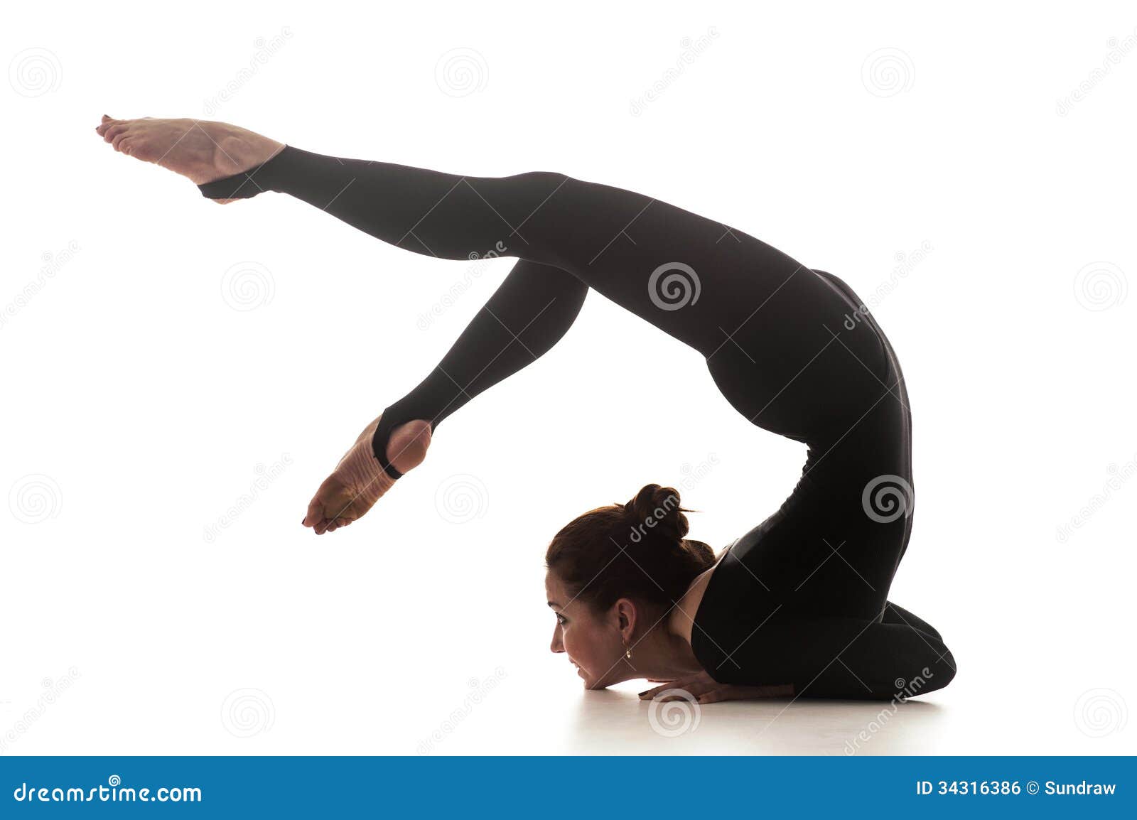 Woman Dancing Acrobatical Dance Stock Photo - Image of beauty ...