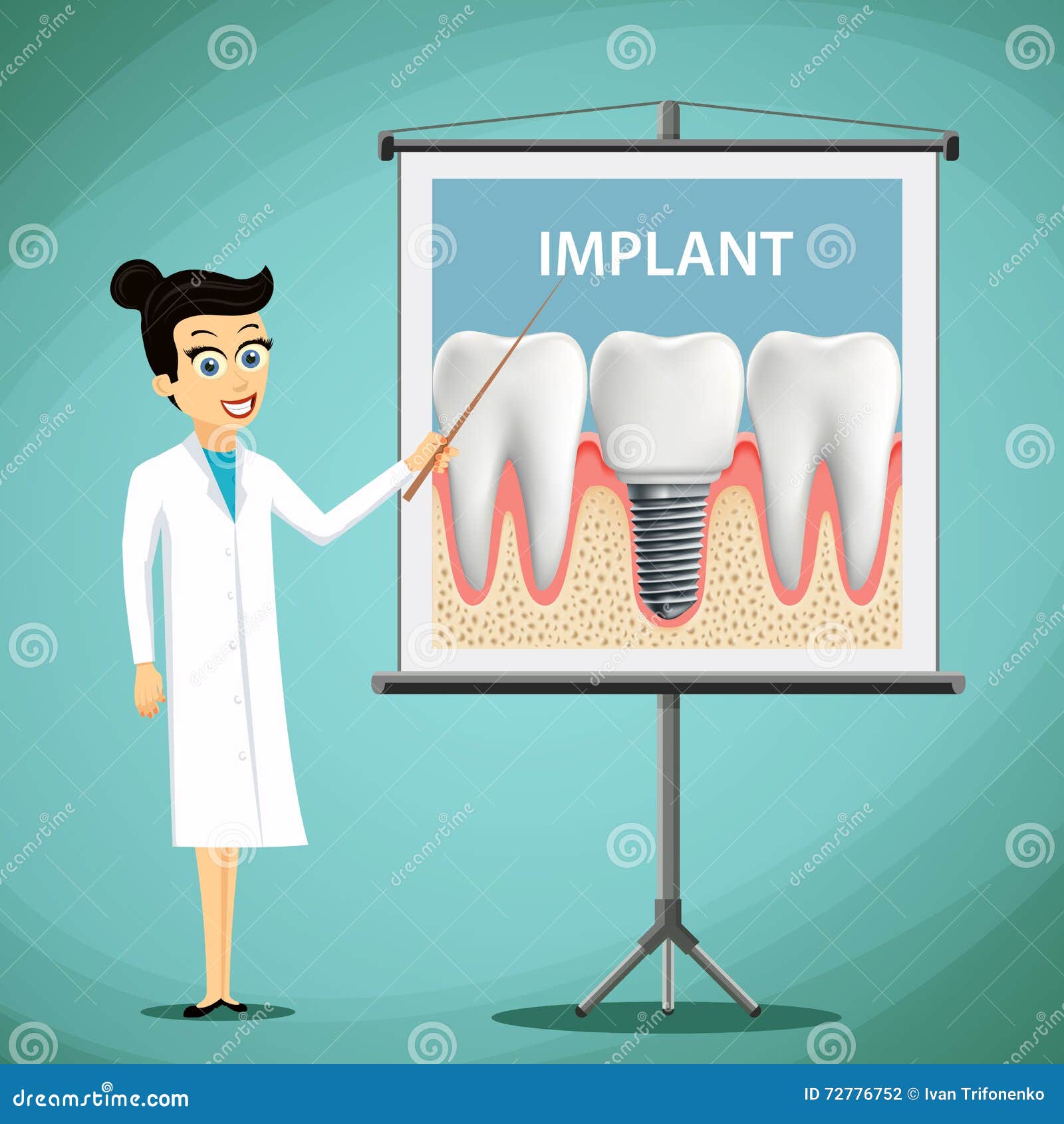 Dental Treatment Vector Diagram Education Medical Anatomy Poster