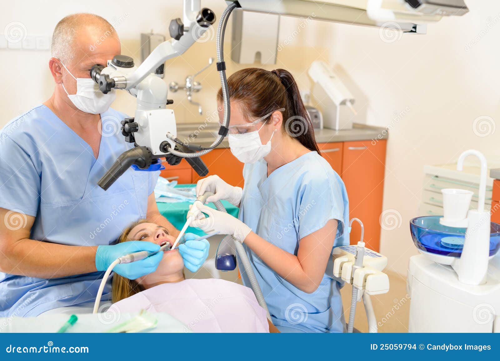 Woman at Dentist Surgery Have Treatment Stock Photo Image of care