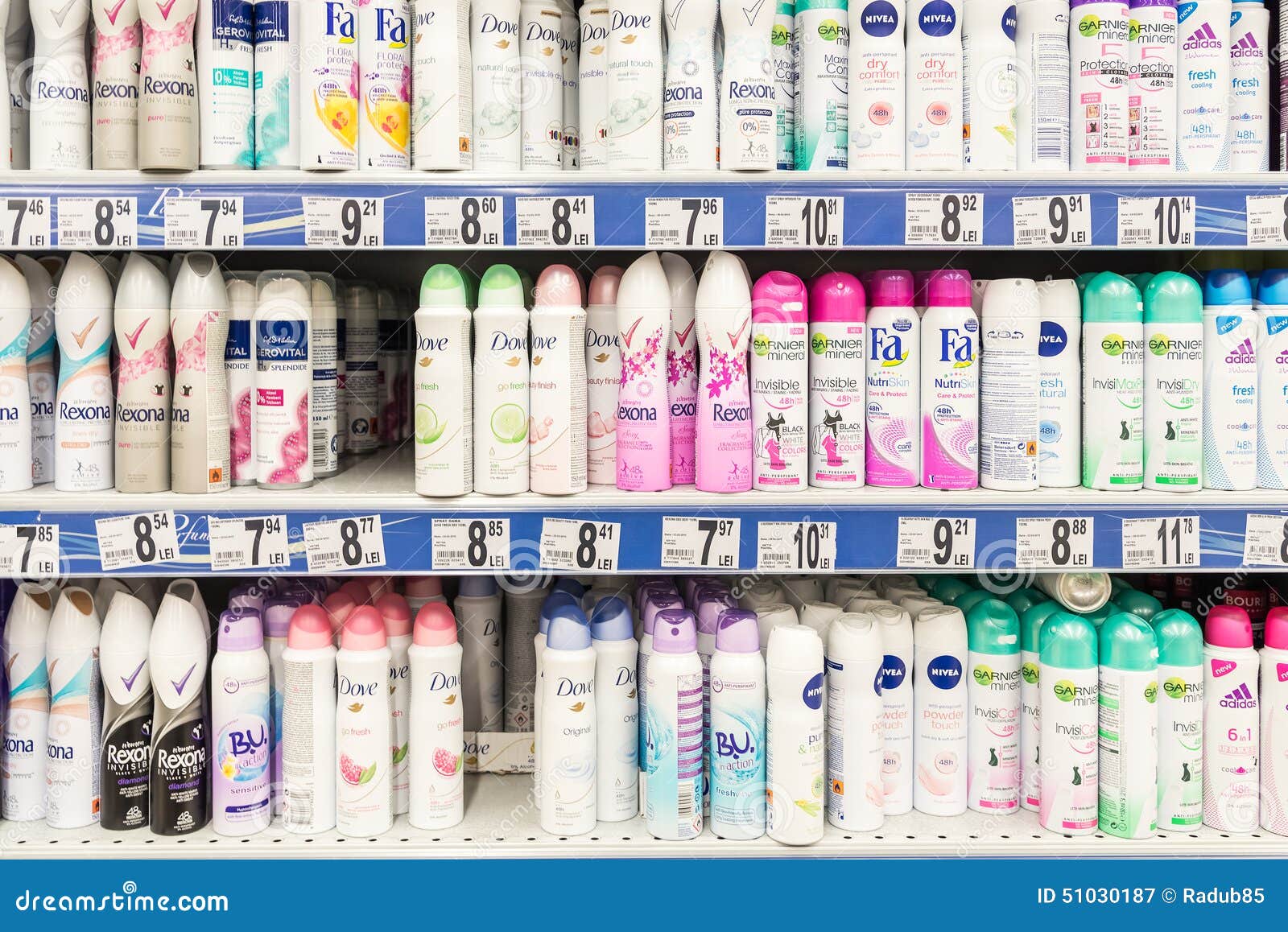 RIO DE JANEIRO, BRAZIL - DECEMBER 27, 2019: Rexona Deodorant Bottles on the  Brazilian Supermarket Shelf. it is a Brand of Hygiene Editorial Stock Image  - Image of cosmetic, freshness: 167905579