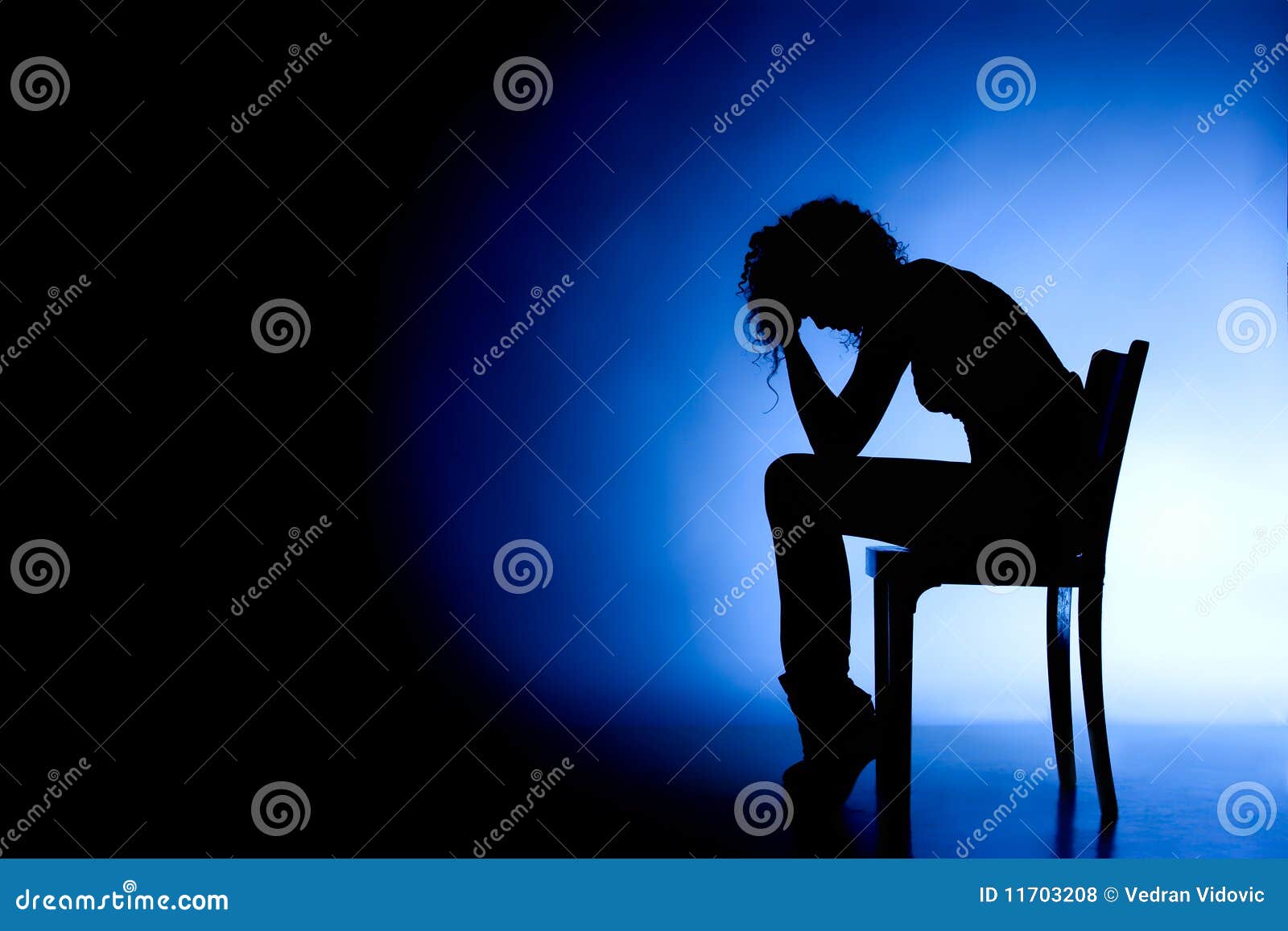 woman in depression and despair