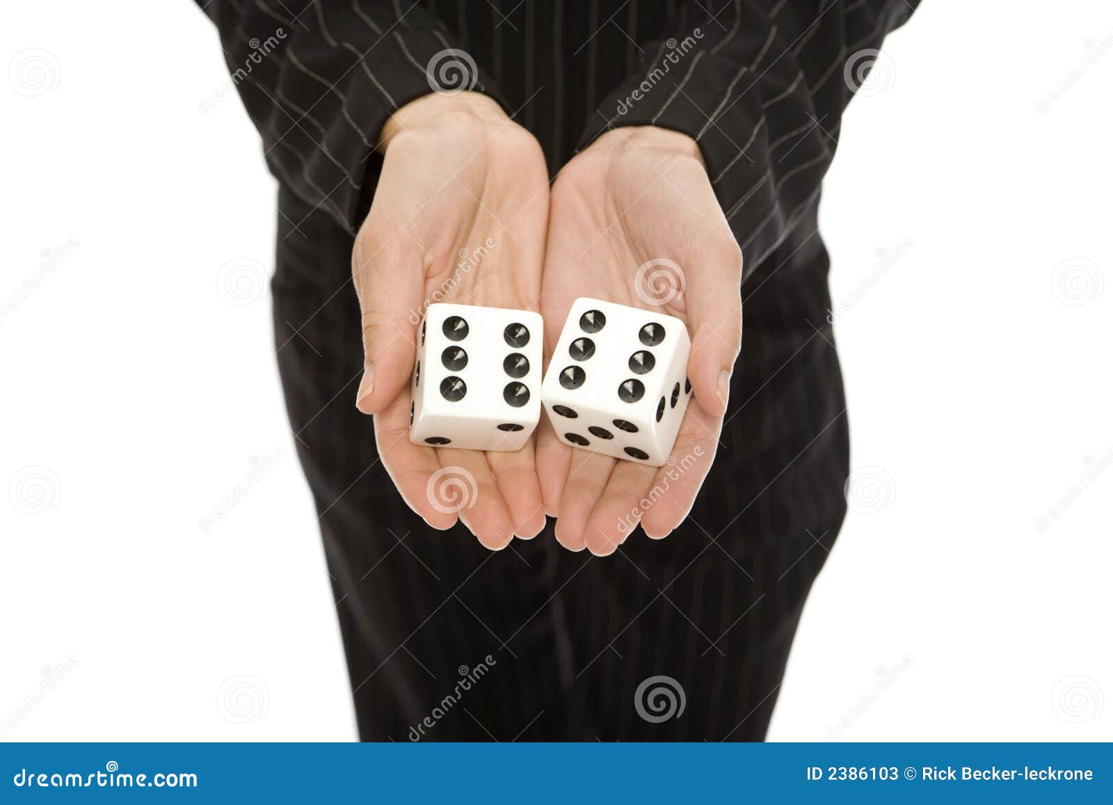 Woman with dice stock image. Image of grey, play, double 2386103