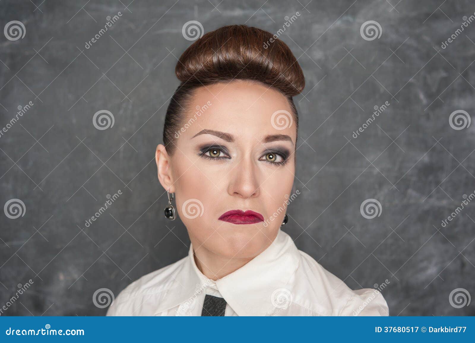 Woman With A Disdainful Expression Royalty Free Stock 