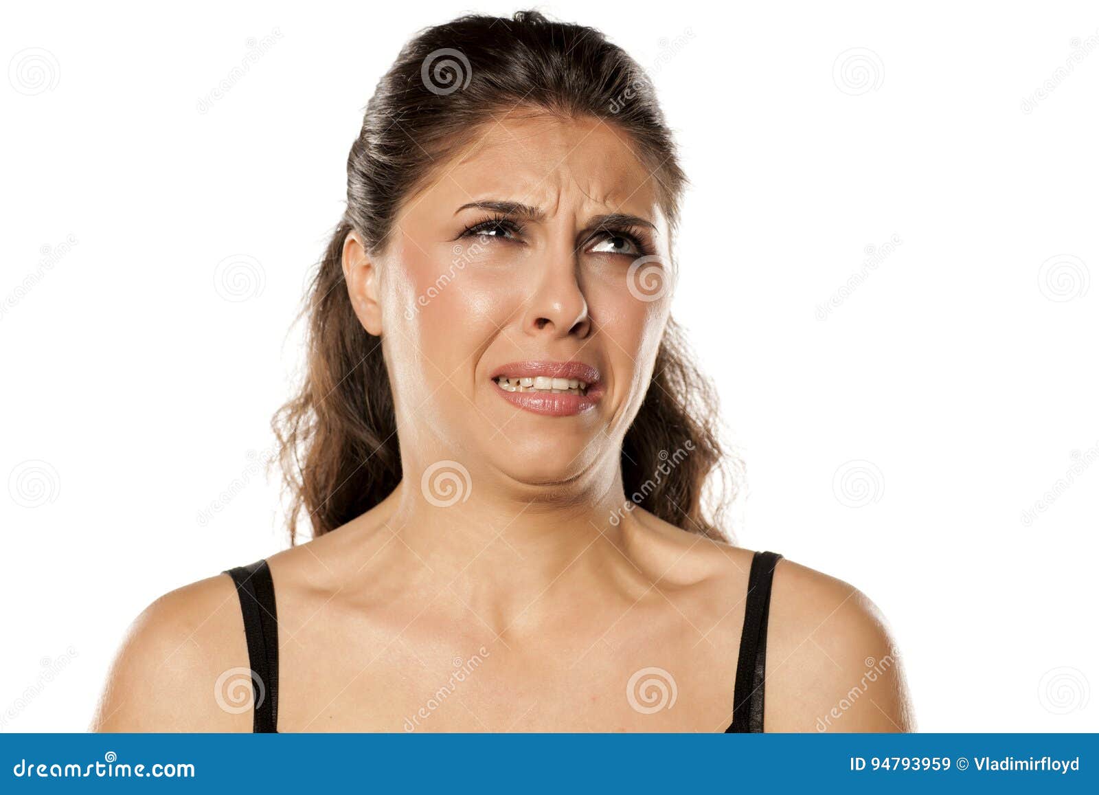 Woman is Disgusted by Something Stock Image Image of studio, smell