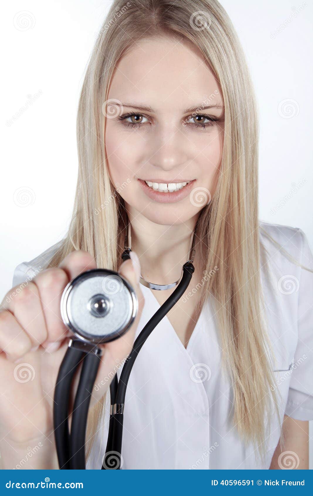 Woman Doctor with Stethoscope Stock Image Image of health, care 40596591