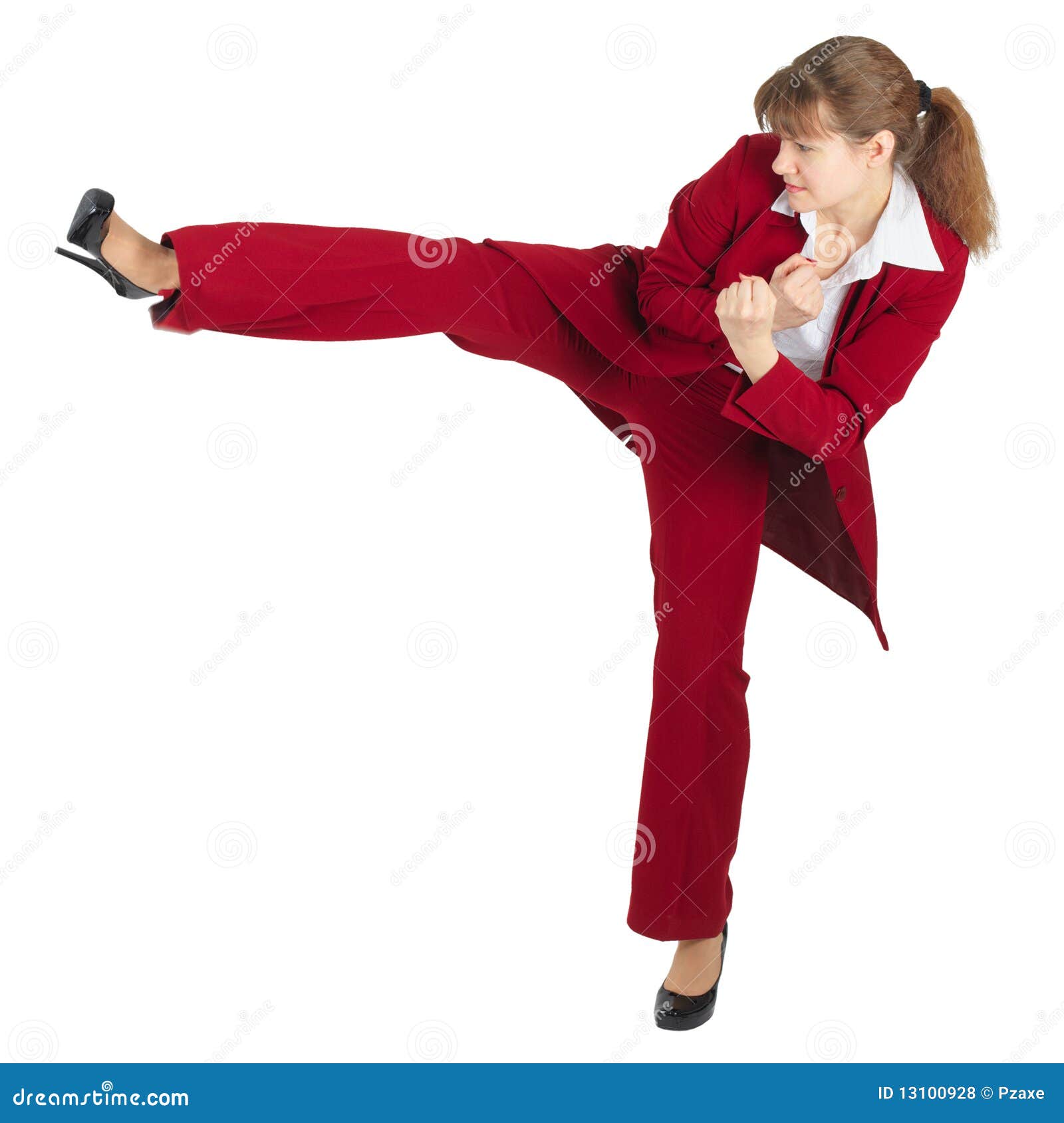 Woman Does A Heel Strike Your Opponent Stock Photo Image of shoe