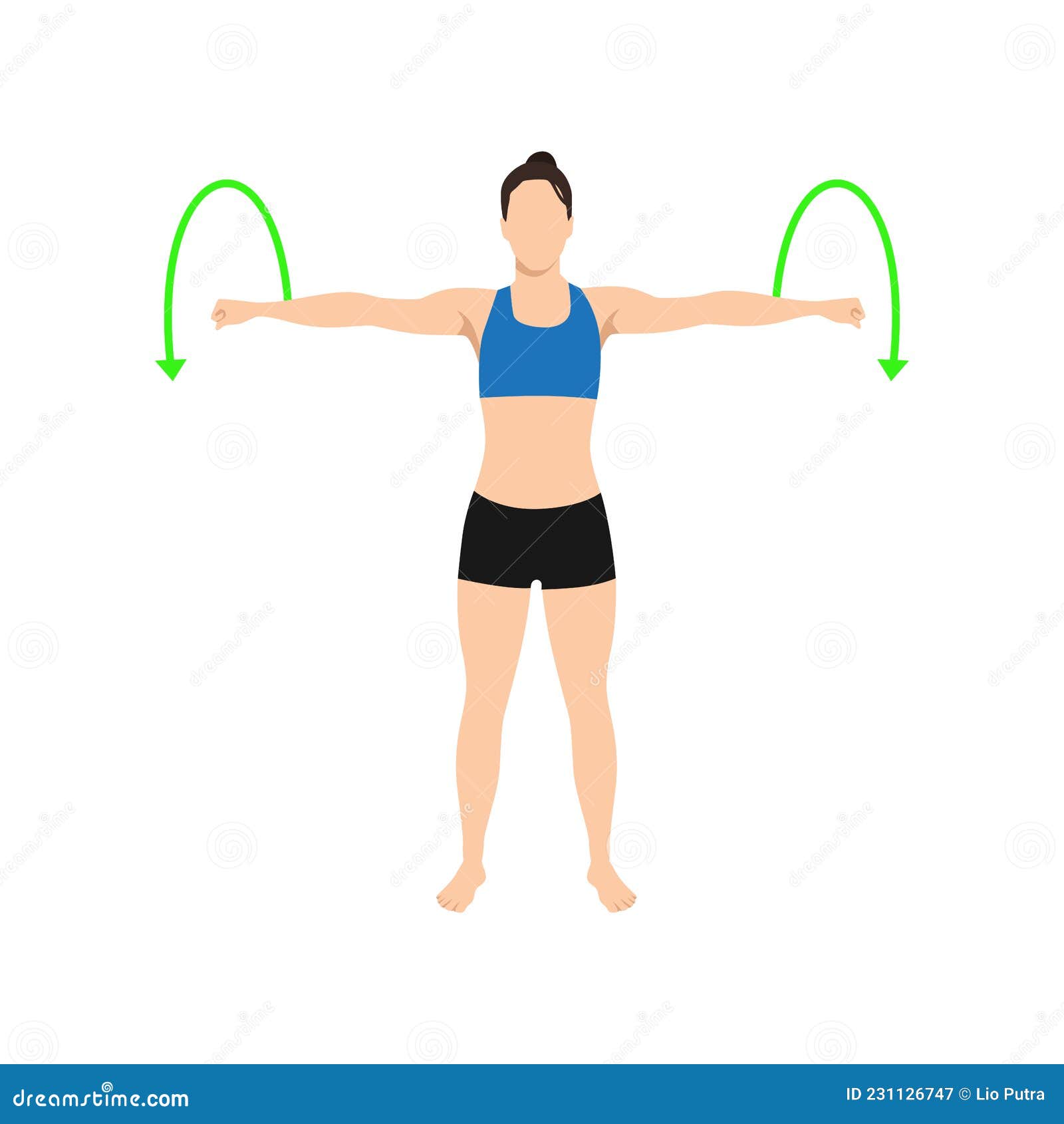 Man Doing Hip Circles Exercise. Flat Vector | CartoonDealer.com #221301028