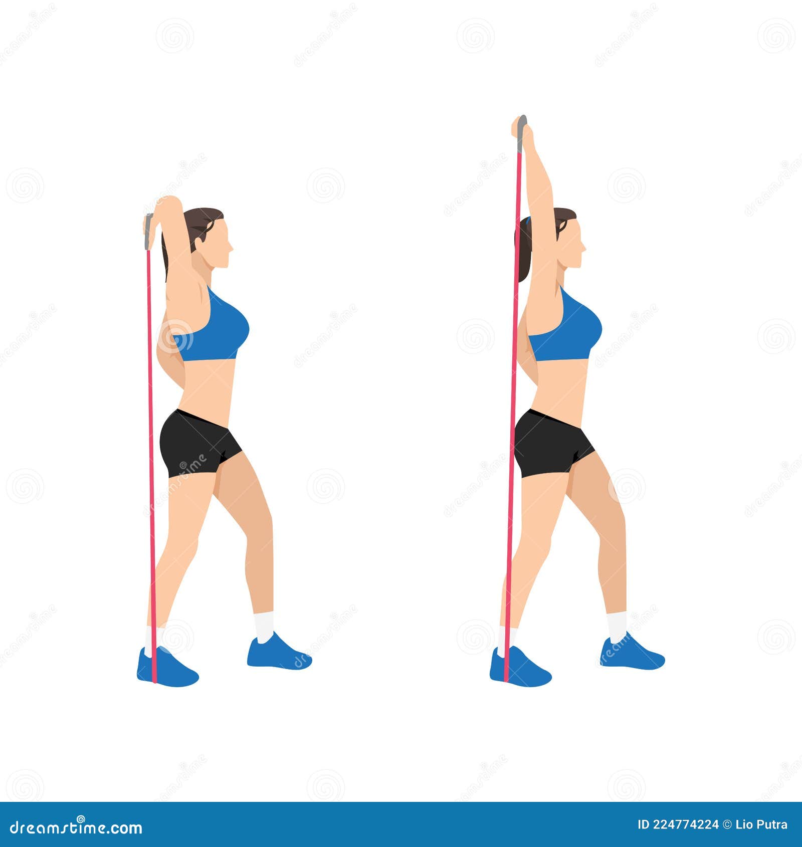 Resistance Band Tricep Extensions Stock Illustrations 12 Resistance Band Tricep Extensions Stock Illustrations Vectors Clipart Dreamstime