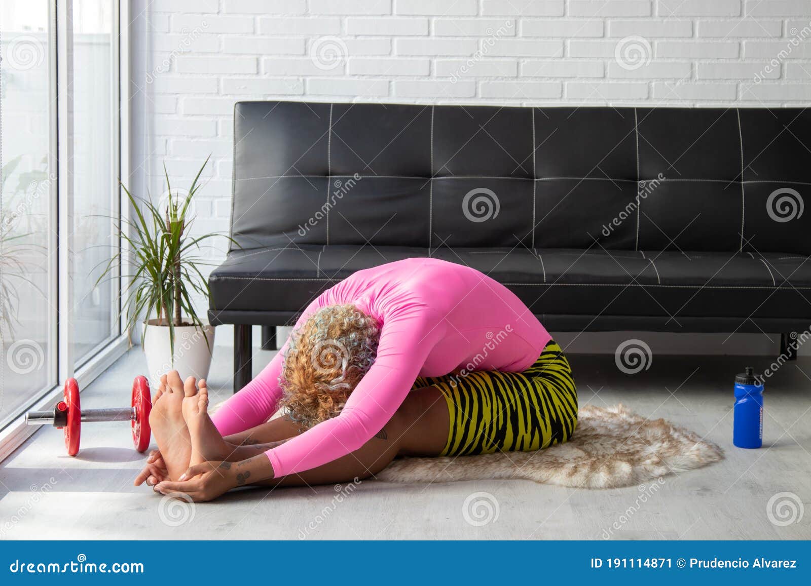 Woman Doing Sport Stock Image Image Of Beautiful Floor