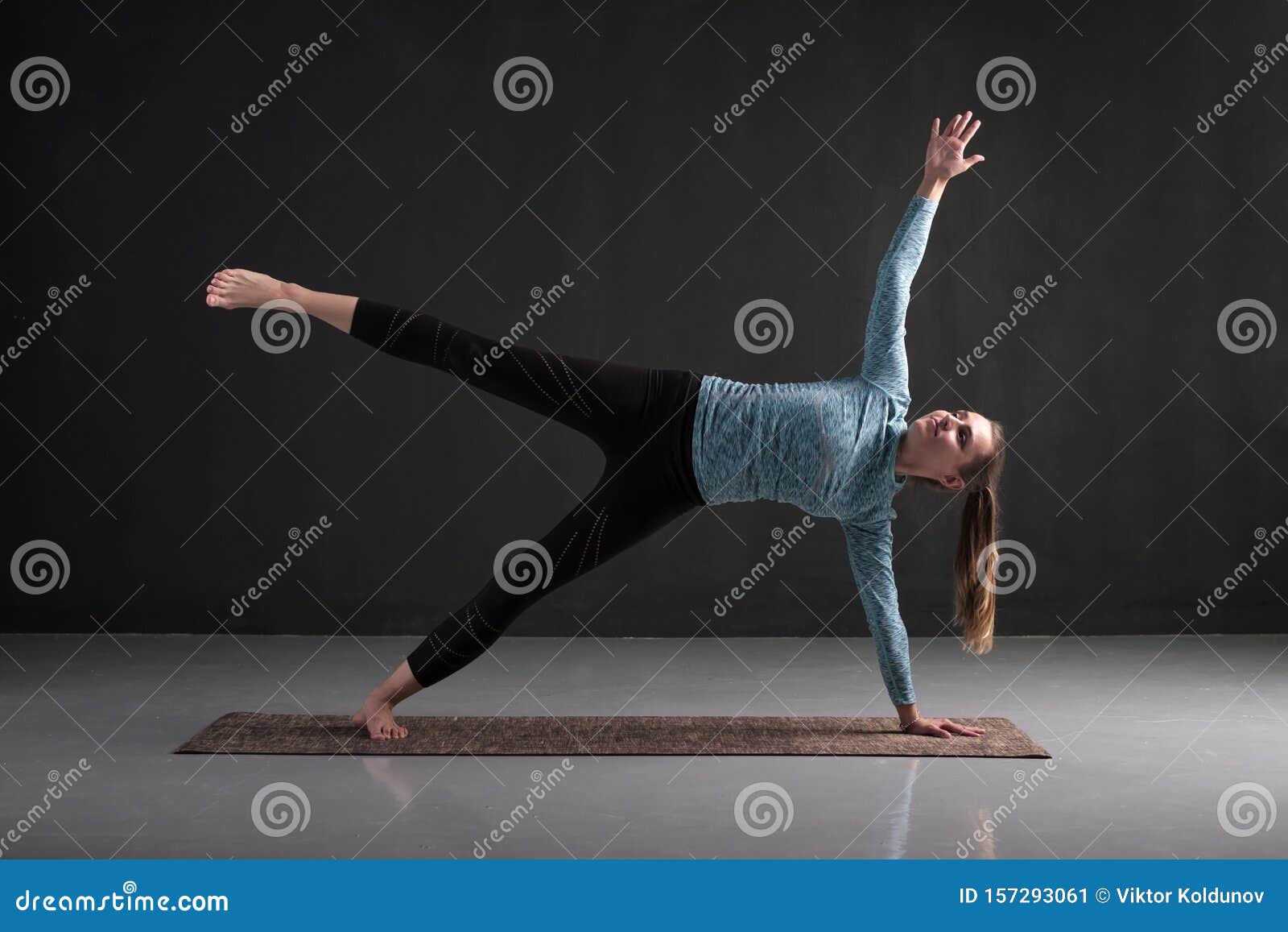 Vasisthasana: Side Plank Pose with Tree Pose Leg Variation