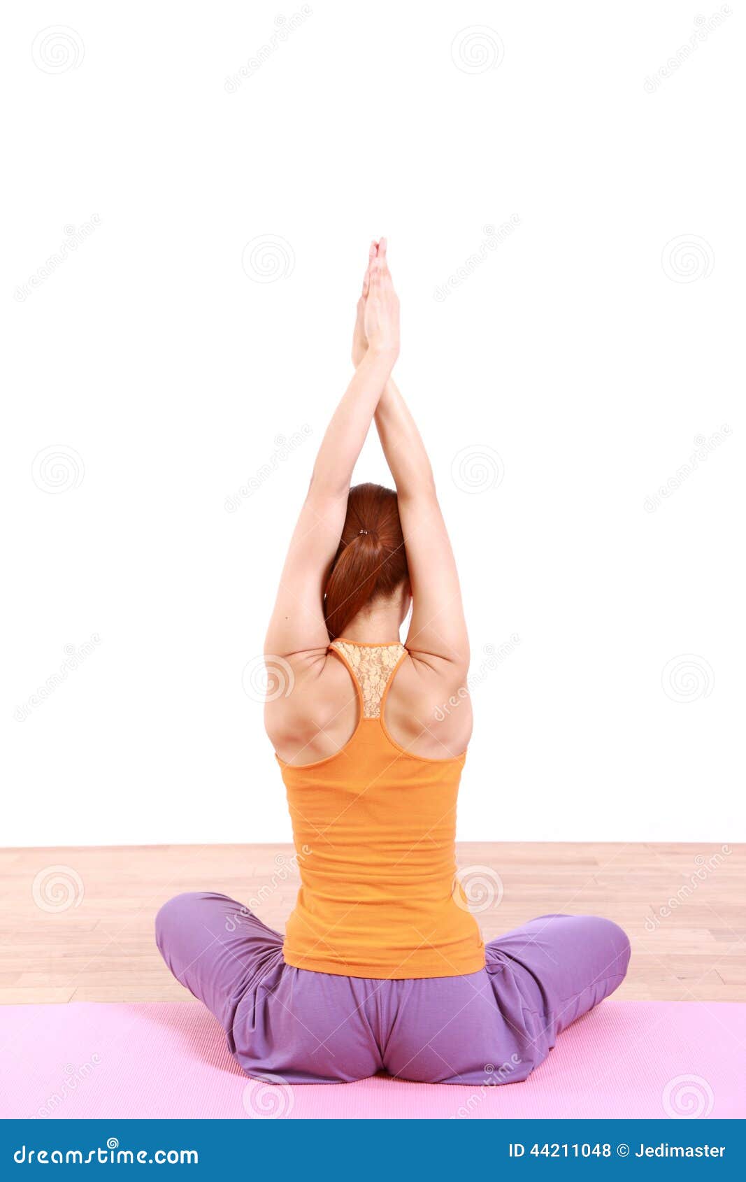 woman doing yoga frog
