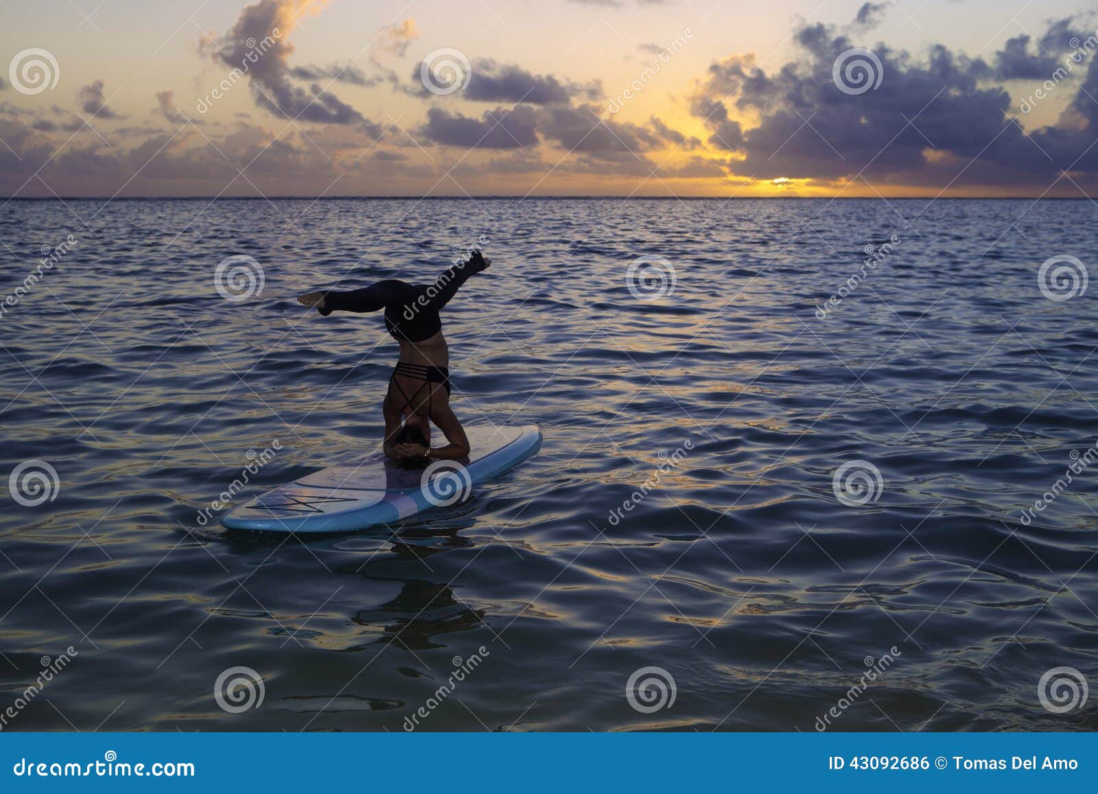 Woman Doing Yoga on a Paddle Board Stock Photo - Image of yoga, healthy ...