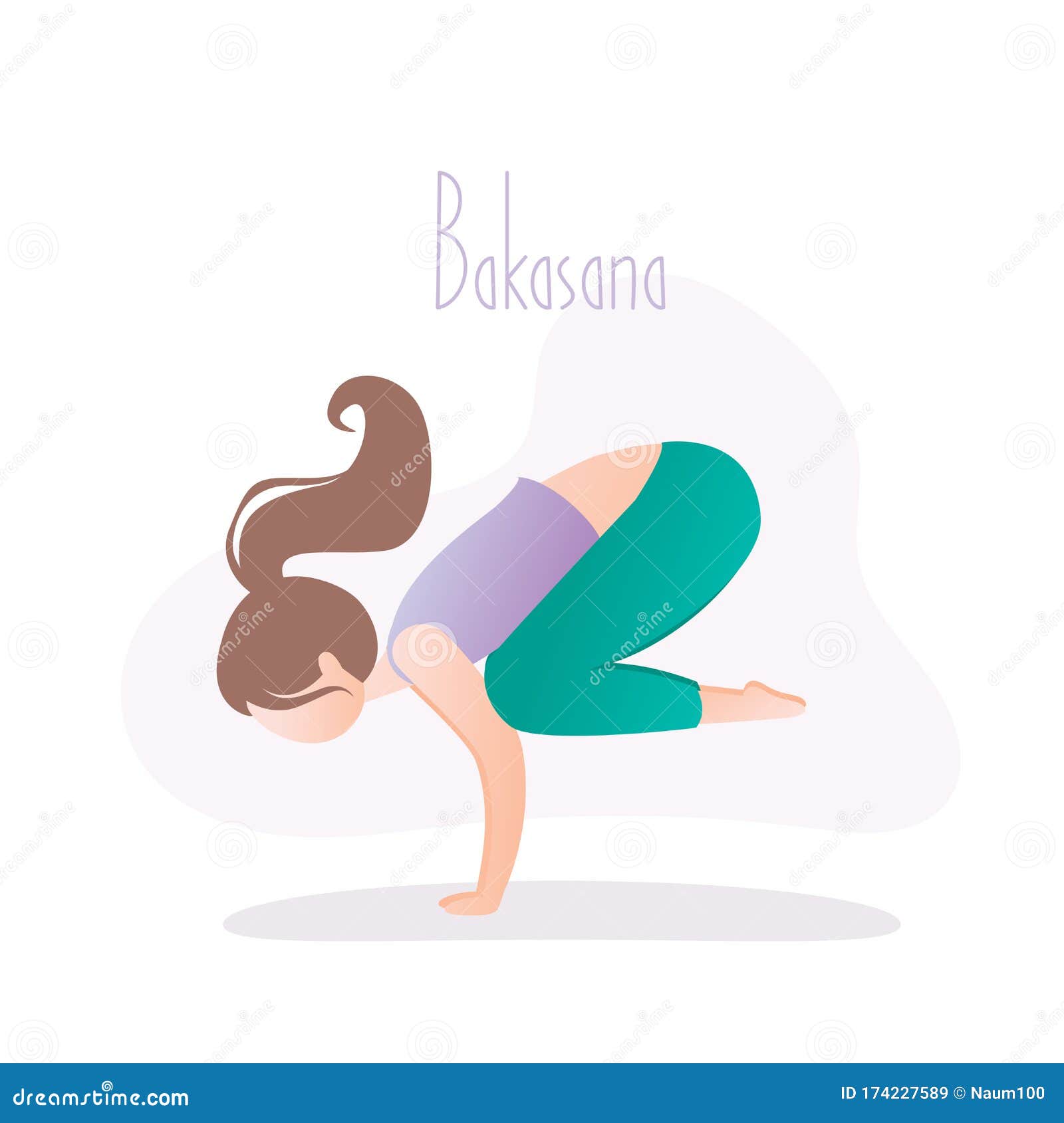 Woman Doing Yoga Pose Crow Pose Or Bakasana Asana In Hatha Yoga Stock Vector Illustration Of Balance Bakasana 174227589