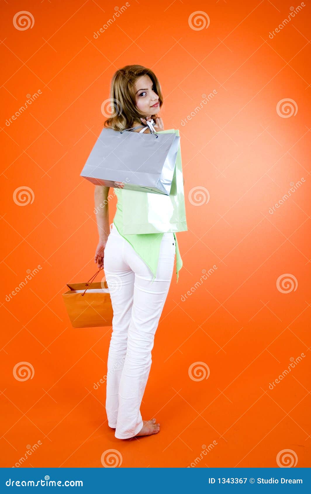 Woman Done Shopping stock image. Image of woman, caucasian - 1343367