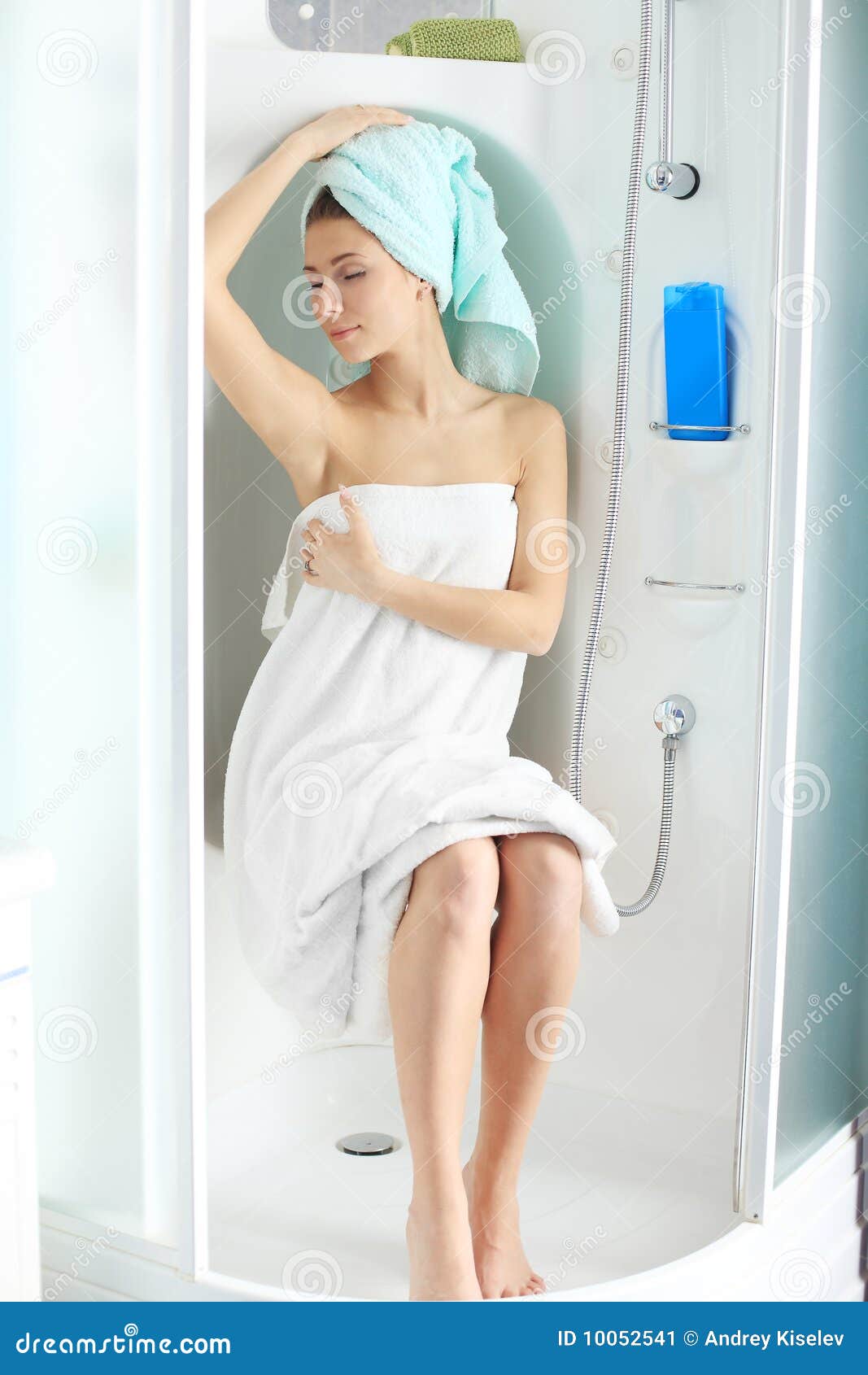 Woman in a douche stock image. Image of cure, dayspa 10052541