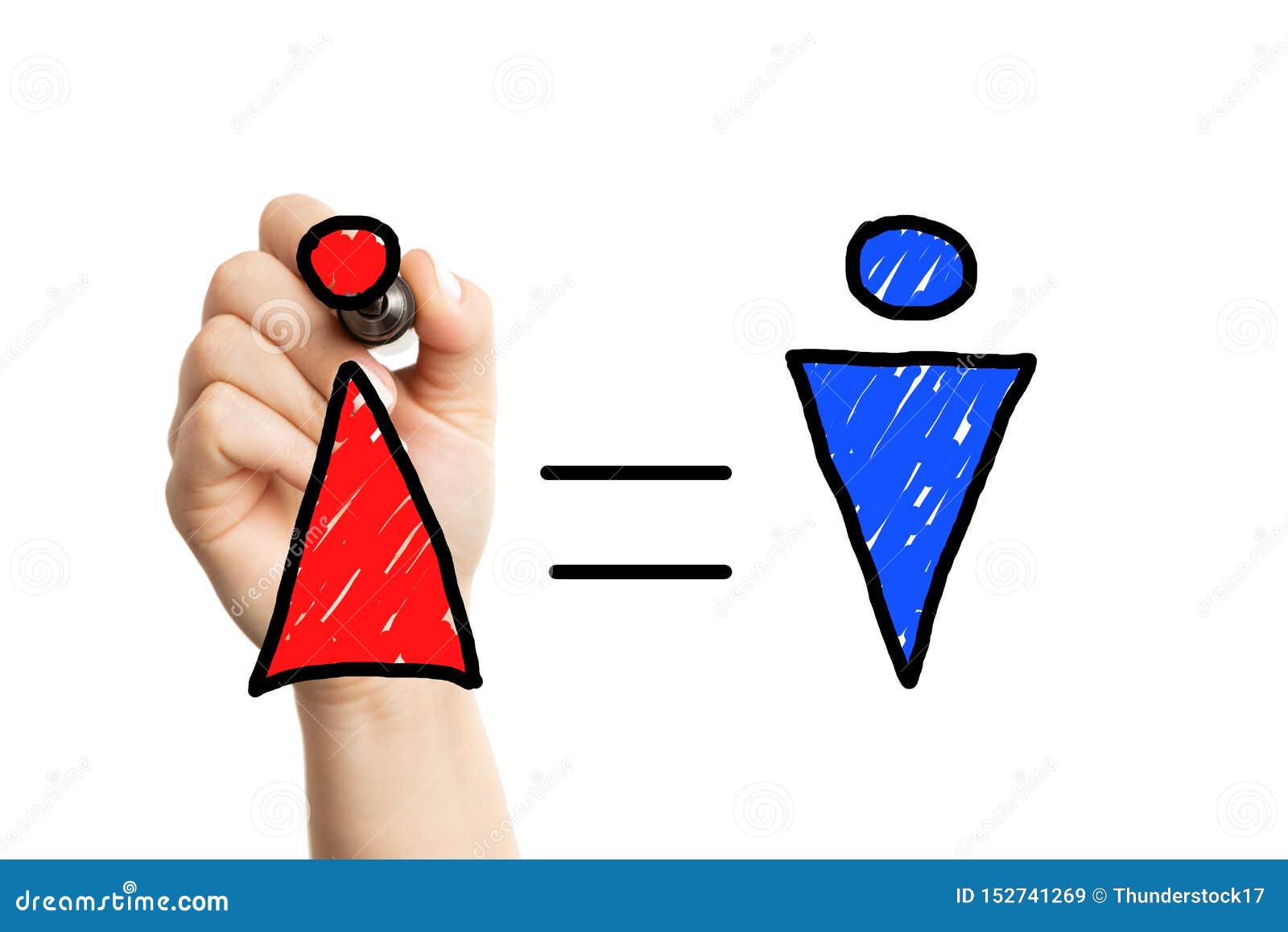 Woman Drawing Gender Equality Concept Stock Image - Image of symbol