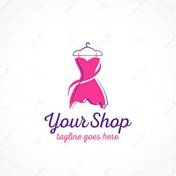 Woman Dress Shop Logo Design Online Store for Women Clothing Brand ...
