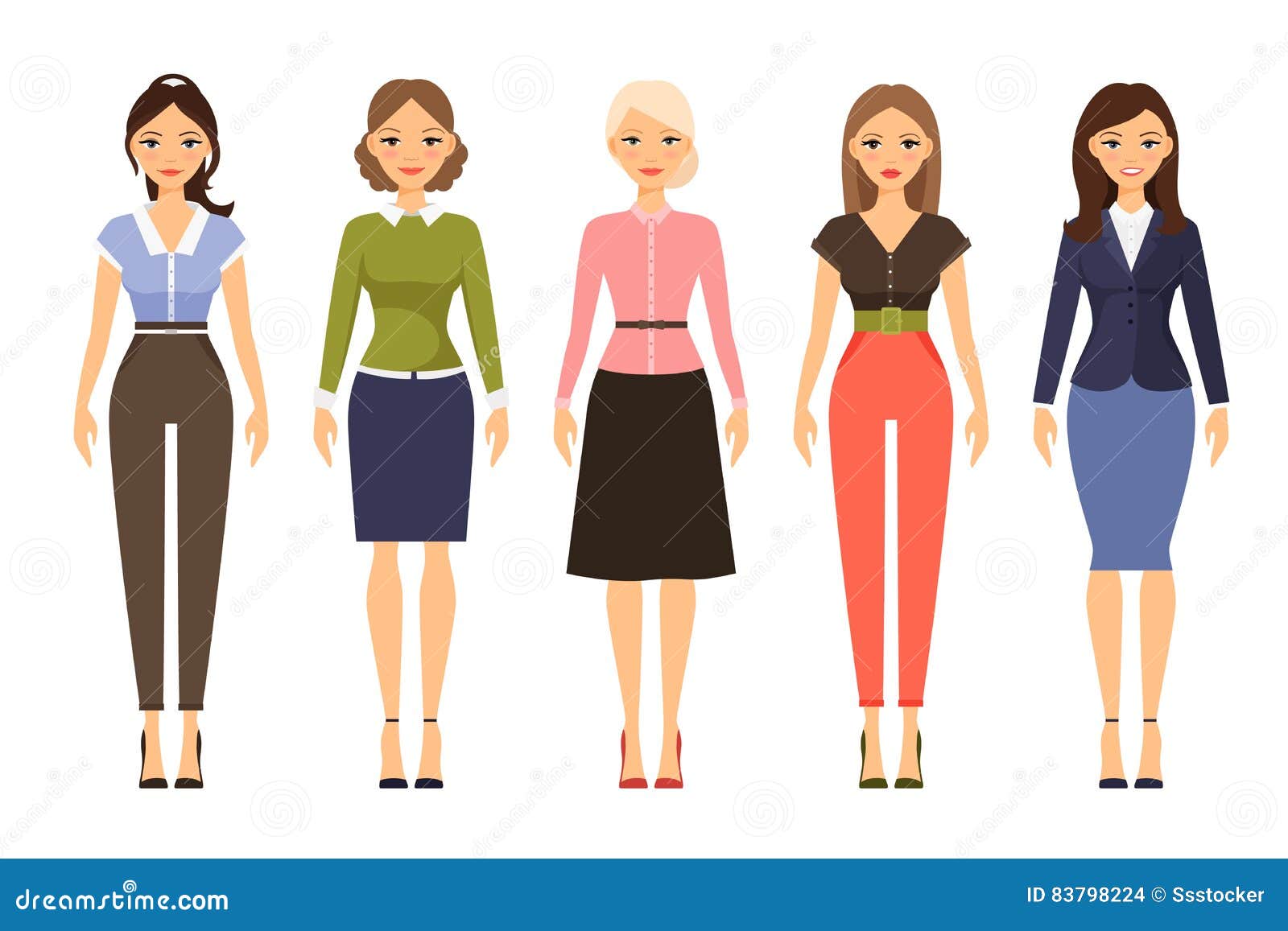 Woman Dresscode Vector Illustration ...
