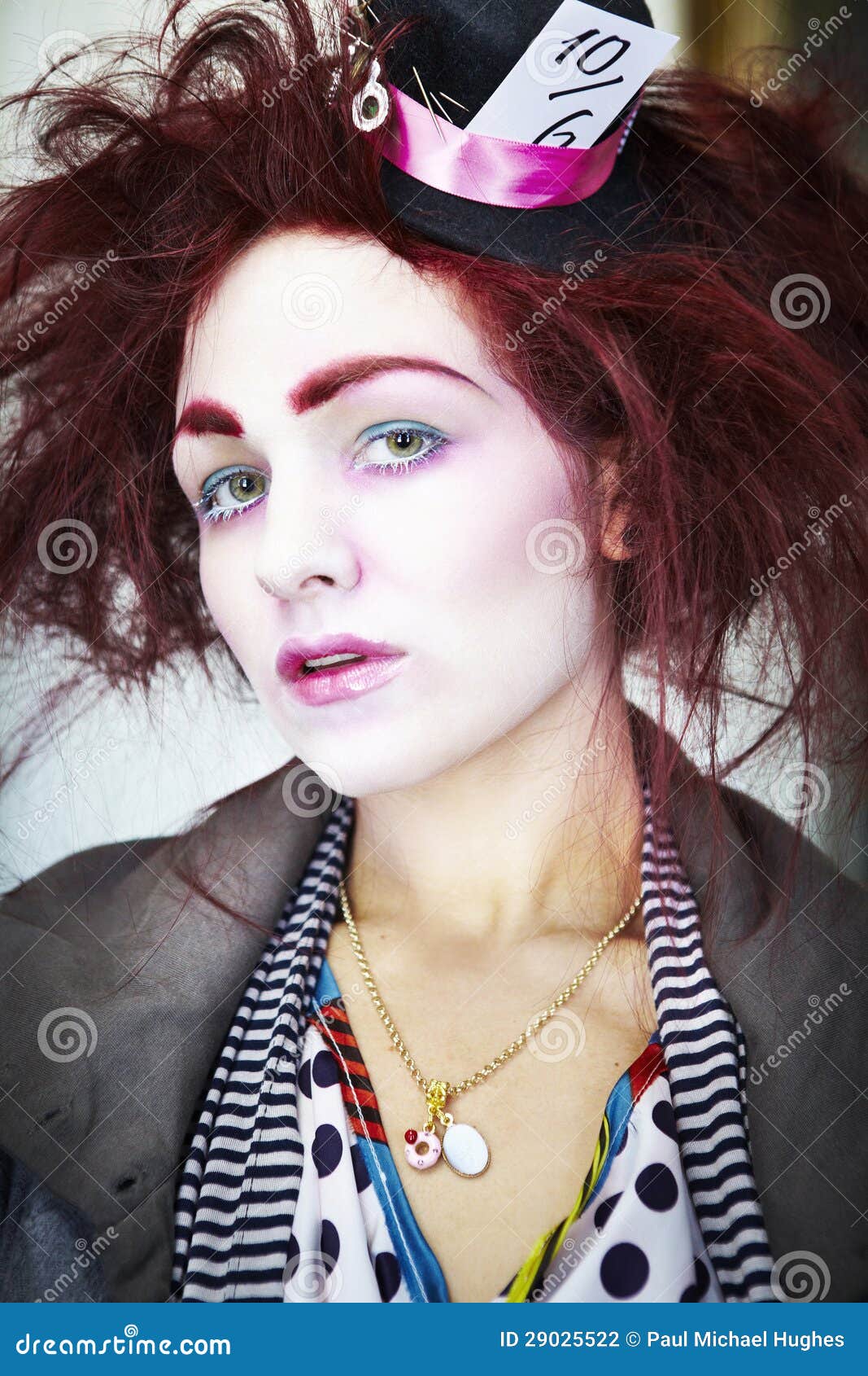 Woman Dressed As the Mad Hatter Stock Photo Image of individual, hatter 29025522