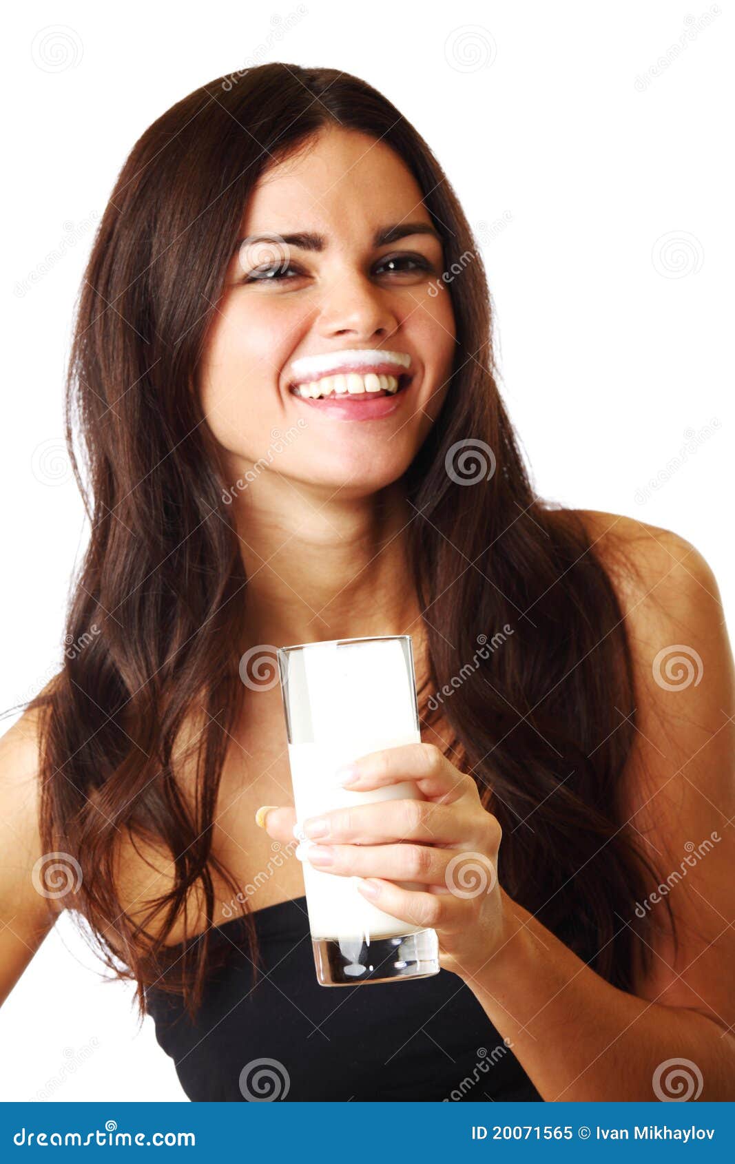 Woman drink yogurt stock image. Image of lifestyle, girl 20071565