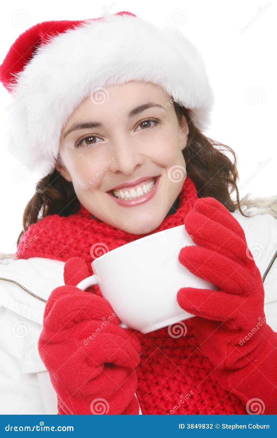 Woman Drinking Coffee stock photo. Image of lady, holiday - 3849832