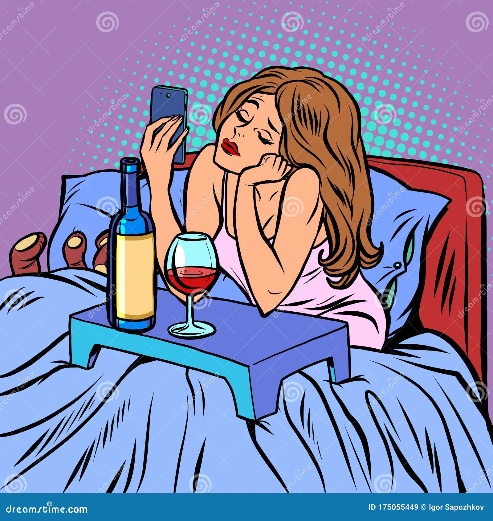 A woman drinks wine alone stock vector. Illustration of alone - 175055449 A woman drinks wine alone stock vector. Illustration of alone - 175055449