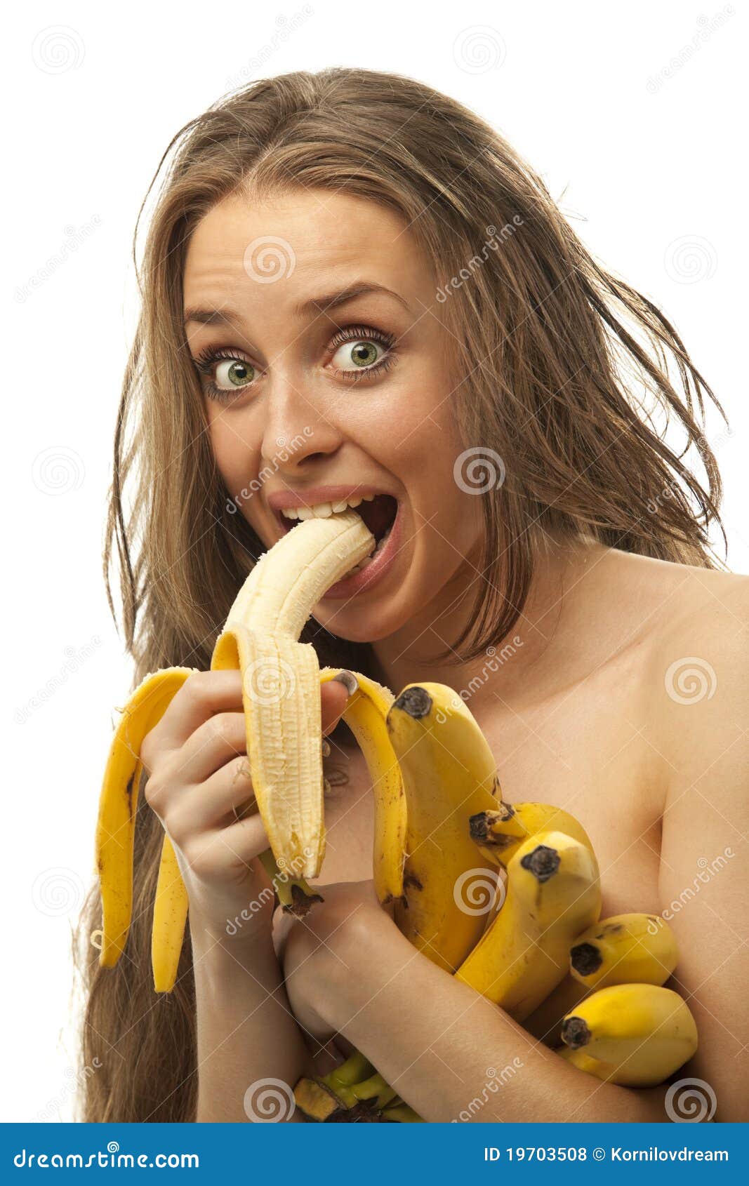 Брюнетка С Бананом В Киске