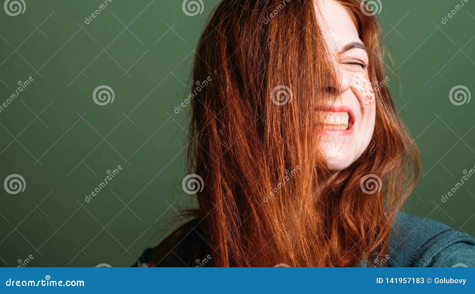Woman Emotion Grimace Young Female Bared Teeth Stock Image Image of