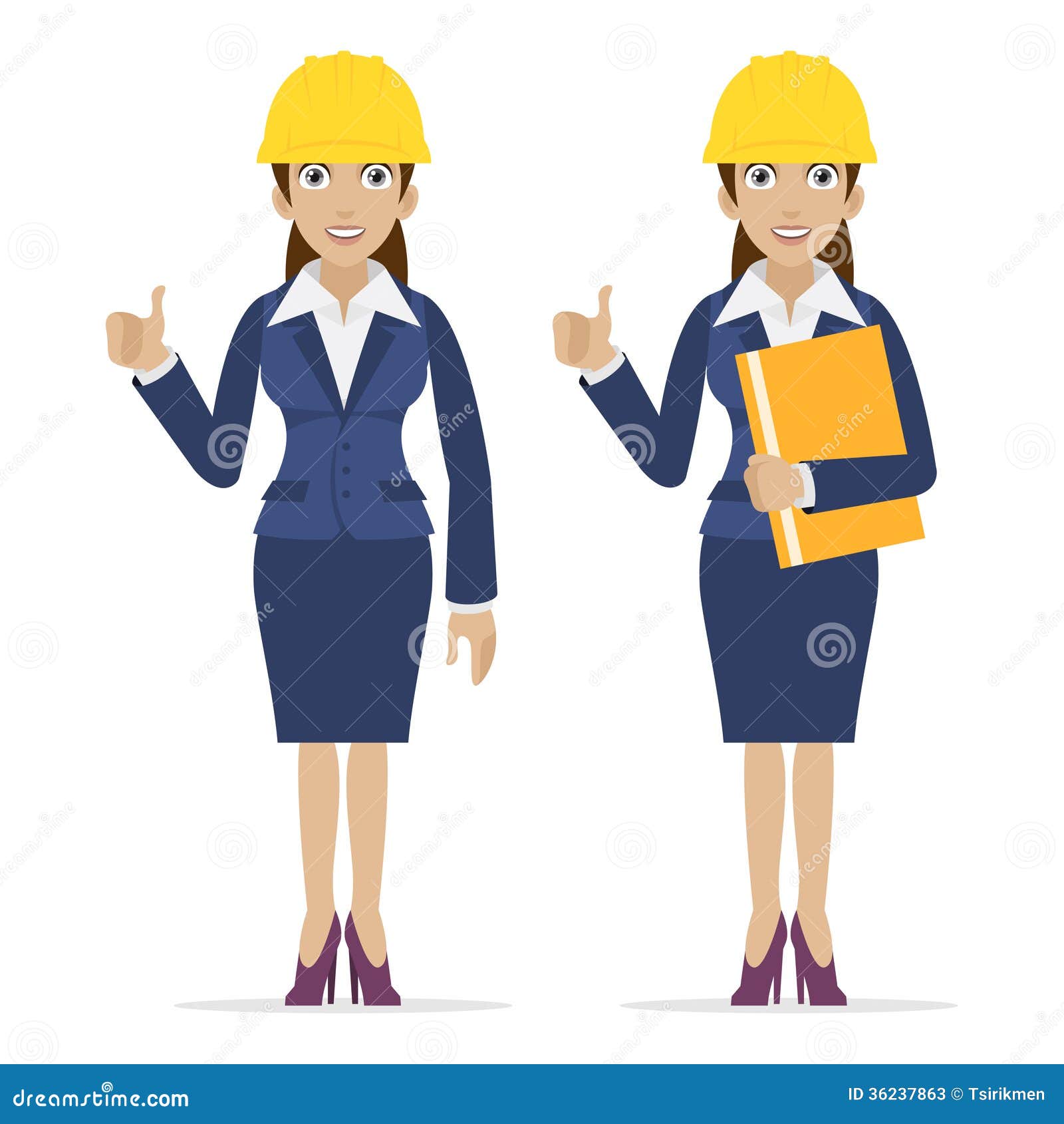 Woman Engineer Showing Thumbs Up Stock Vector - Illustration of isolated, design: 36237863 Woman Engineer Showing Thumbs Up Stock Vector - Illustration of isolated, design: 36237863