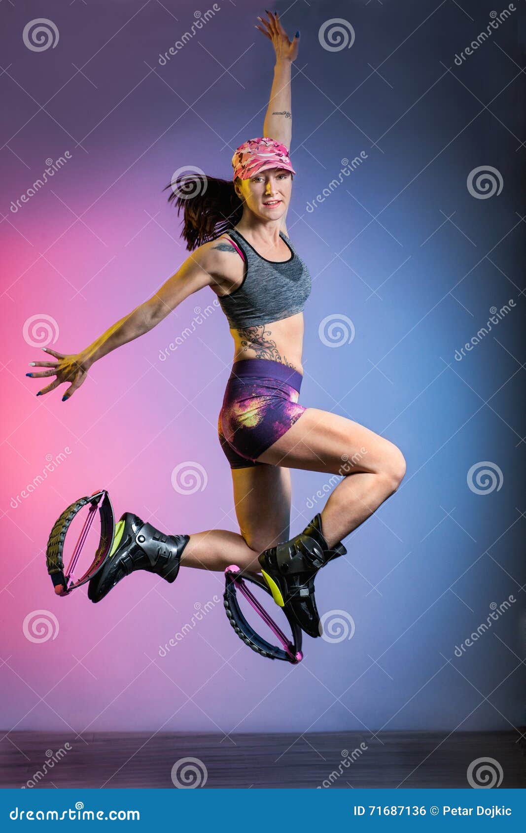 Woman Exercising and Jumping with Kangoo Jumps Shoes Stock Photo - Image of  energy, healthy: 71687136