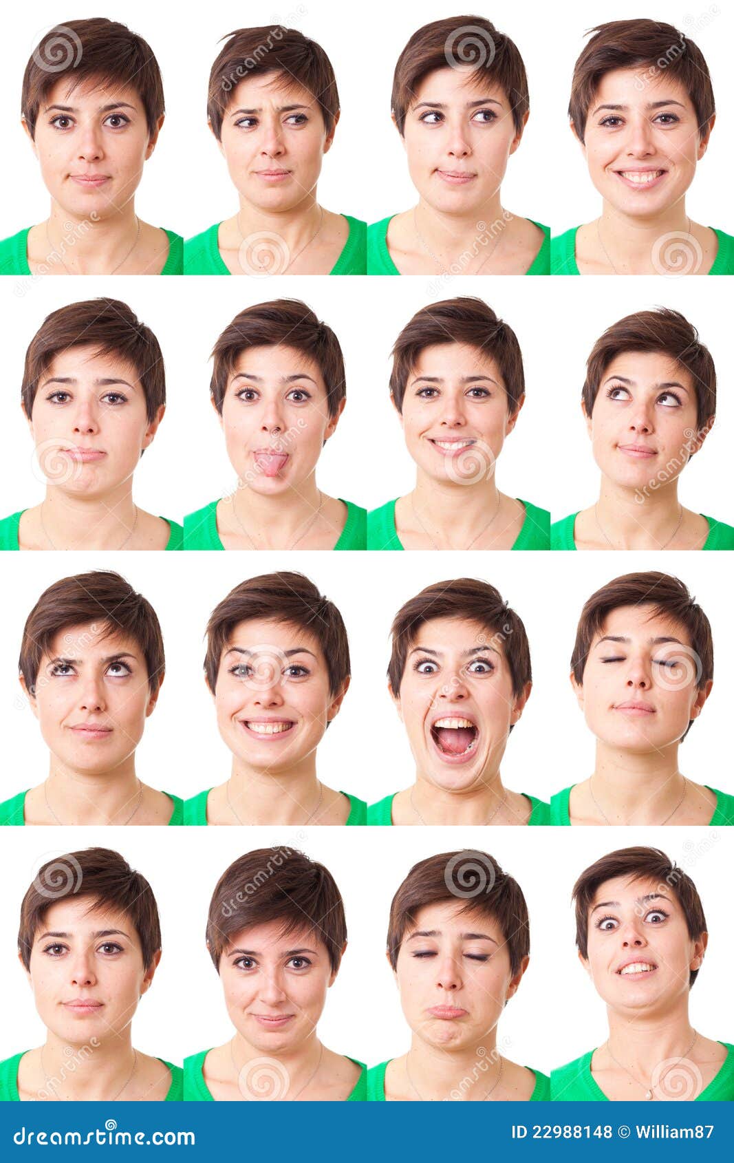 Woman Expressions Royalty Free Stock Photos - Image: 22988148